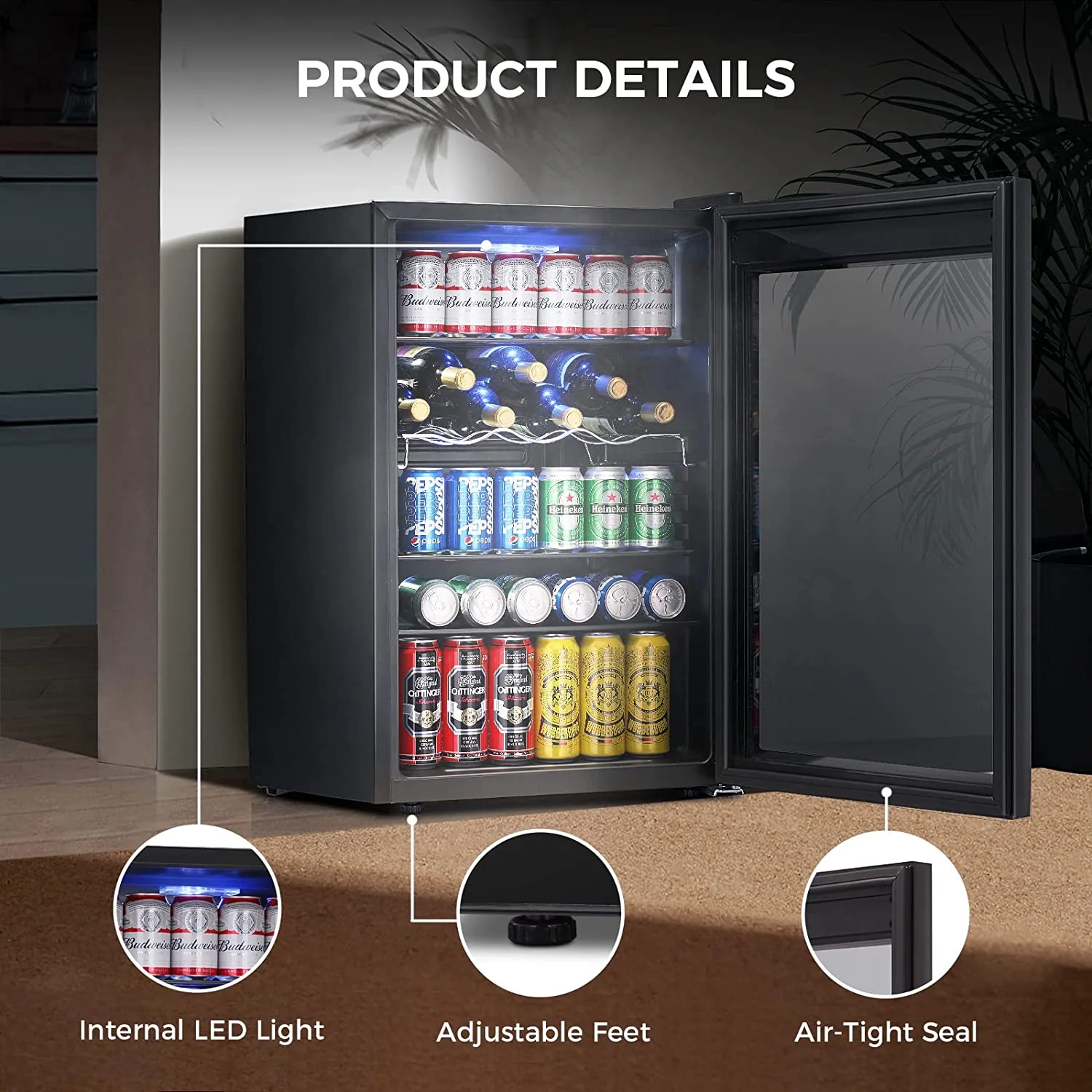 Matte Beverage Refrigerator and Cooler W58128H - Image 4