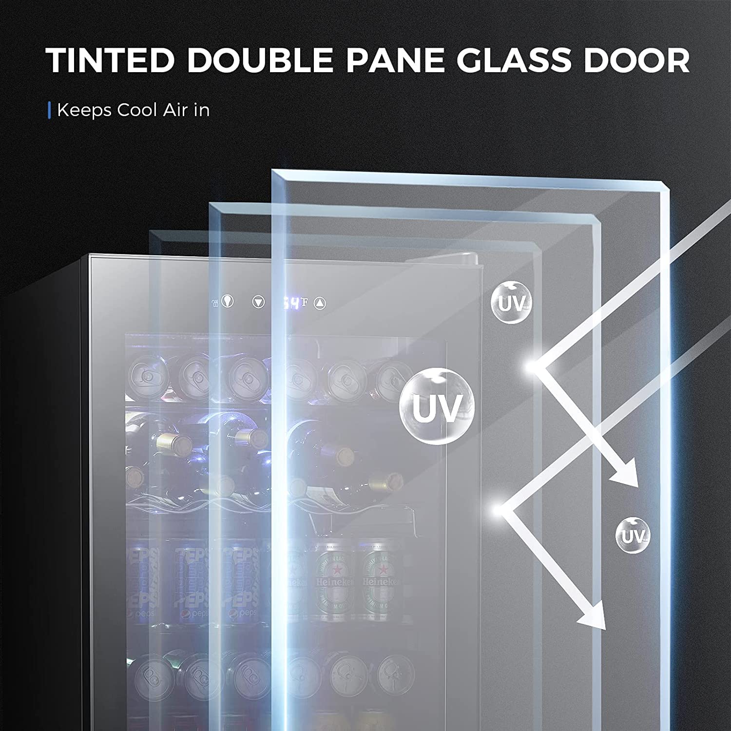 Matte Beverage Refrigerator and Cooler W58128H - Image 5