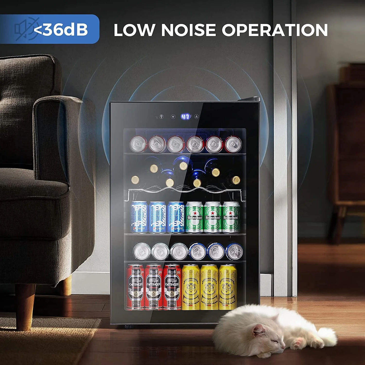 Matte Beverage Refrigerator and Cooler W58128H - Image 6