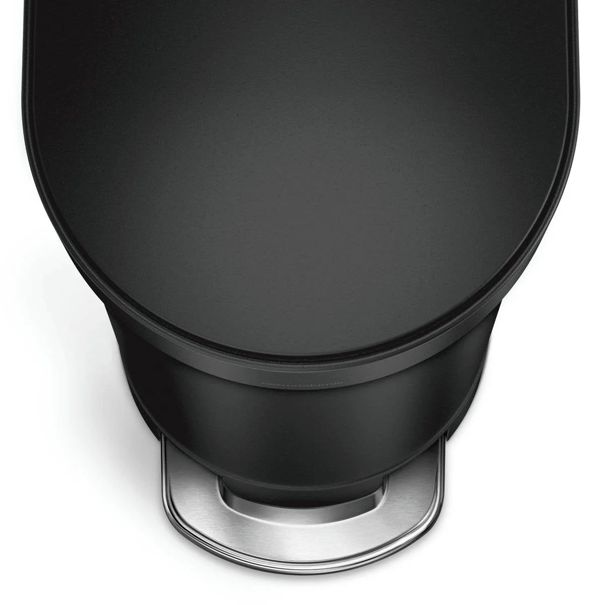 Matte Black 12-Gallon Narrow Kitchen Trash Can with Easy Step-on Lid - Image 3