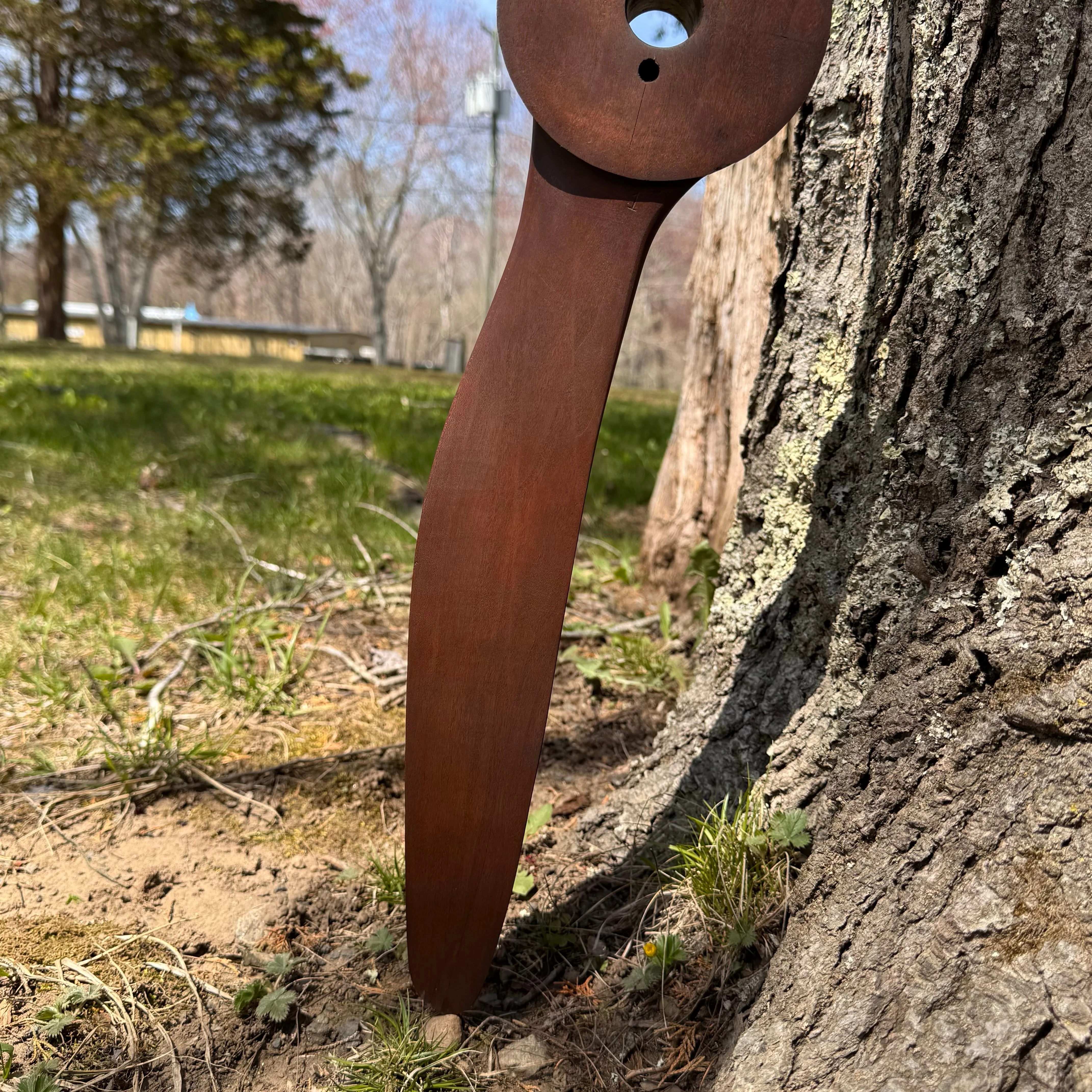McCook Field 1920's Prototype Wooden Airplane Propeller w/ Spinner - Image 8