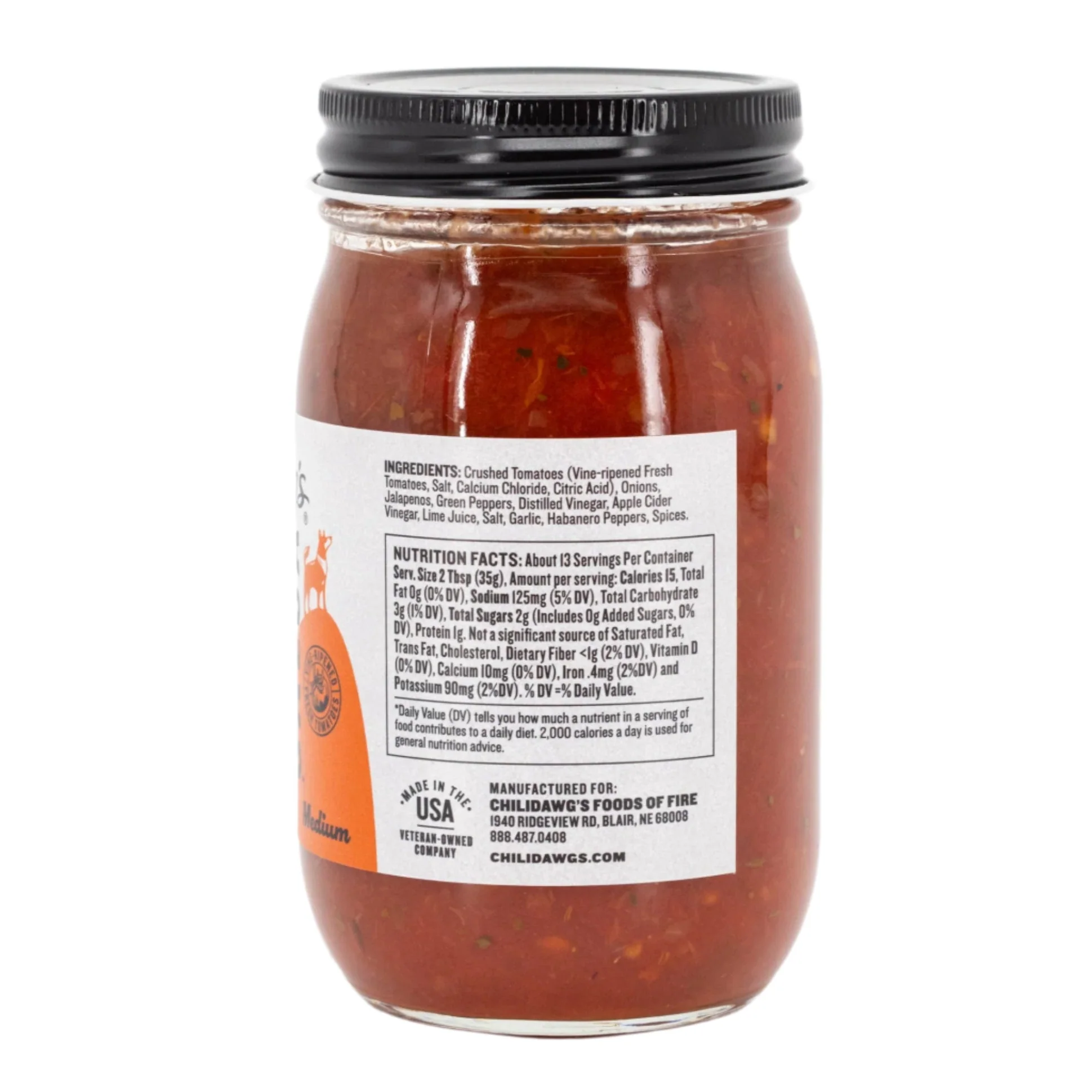 Medium Salsa | Top Dog | 15.5 oz | Pack of 2 | Chili Dawg's Foods of Fire - Image 4