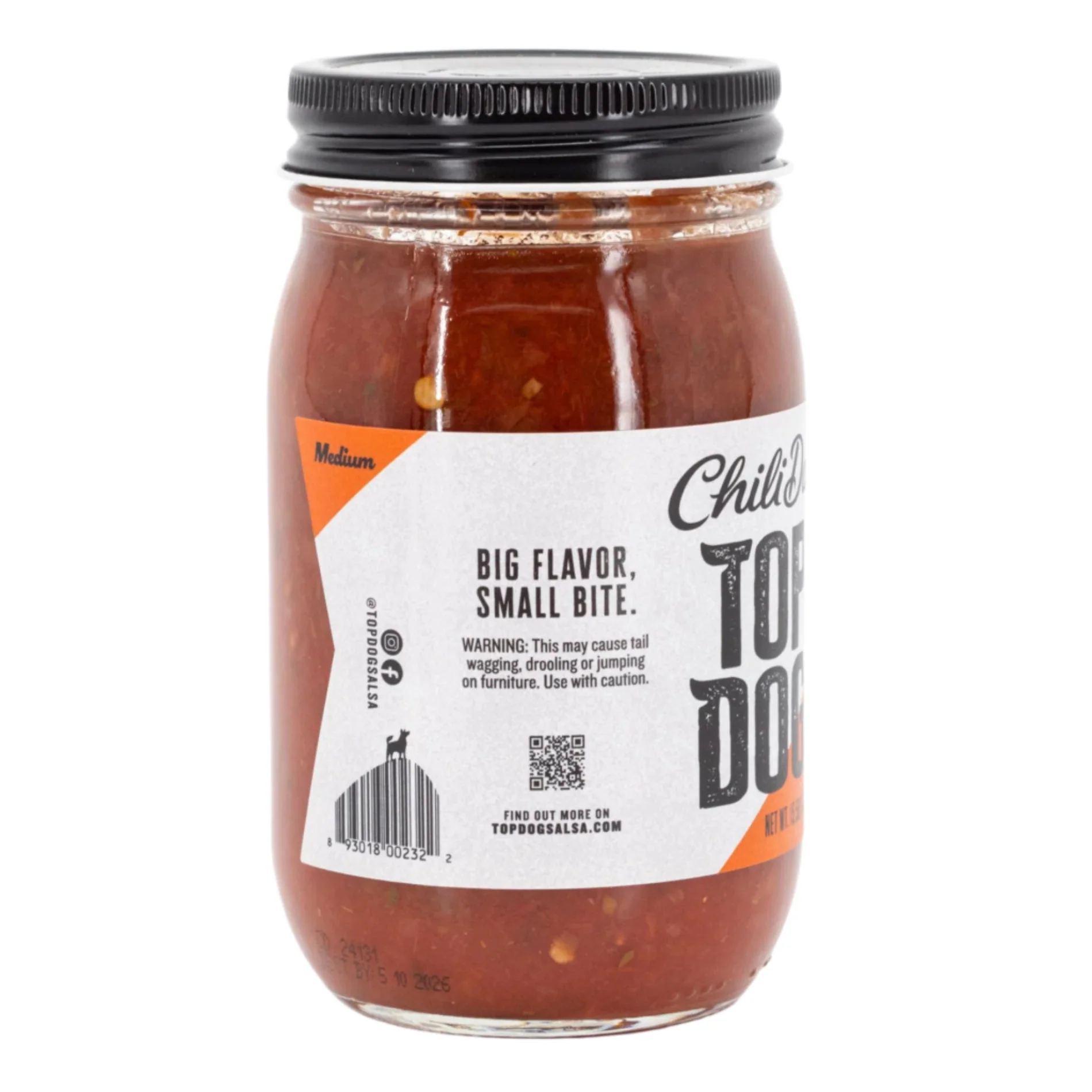 Medium Salsa | Top Dog | 15.5 oz | Pack of 2 | Chili Dawg's Foods of Fire - Image 5