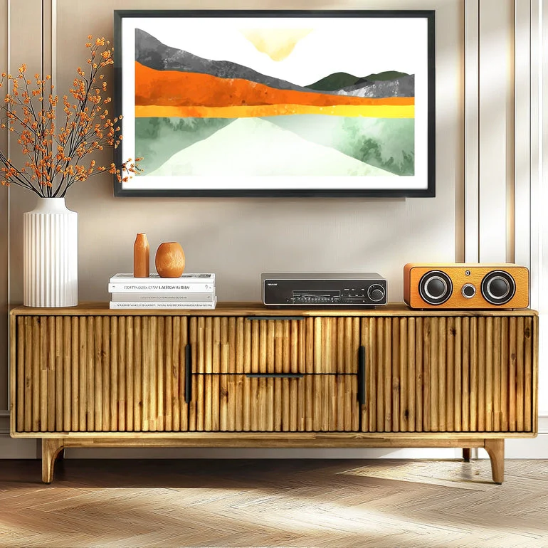 Megsu Bosk Wood Fluted TV Stand - Image 10