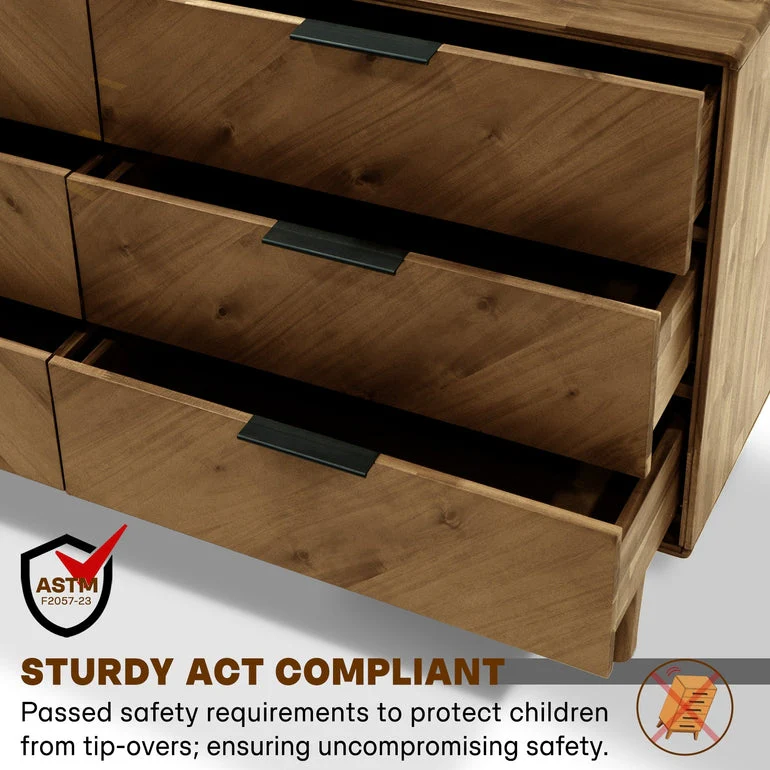 Megsu Veyron 6 Drawers Dresser - Image 5
