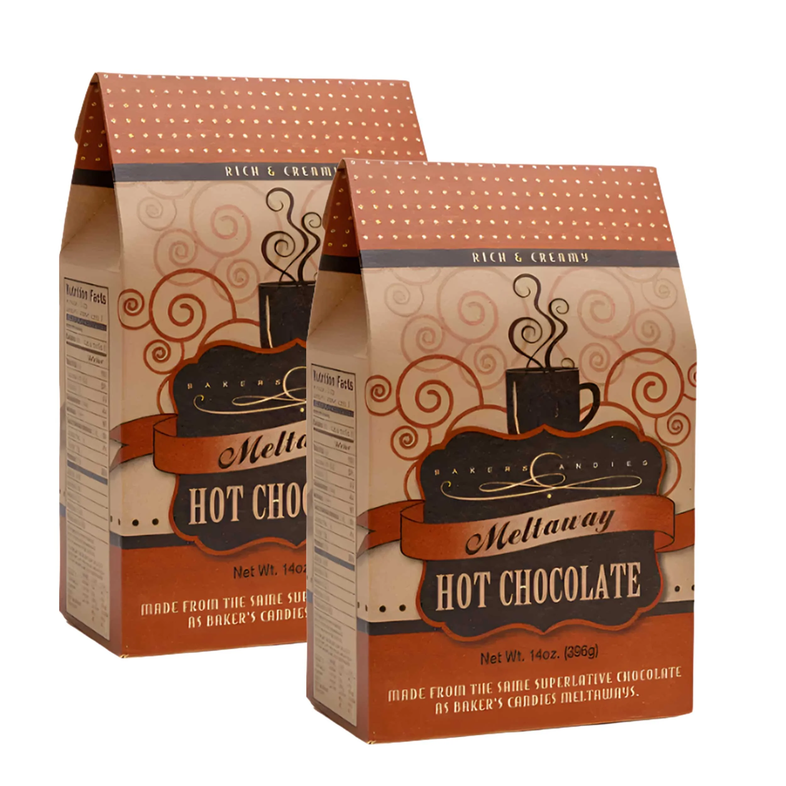 Meltaway Hot Chocolate | Pack of 2 | 14 oz | Baker's Candies