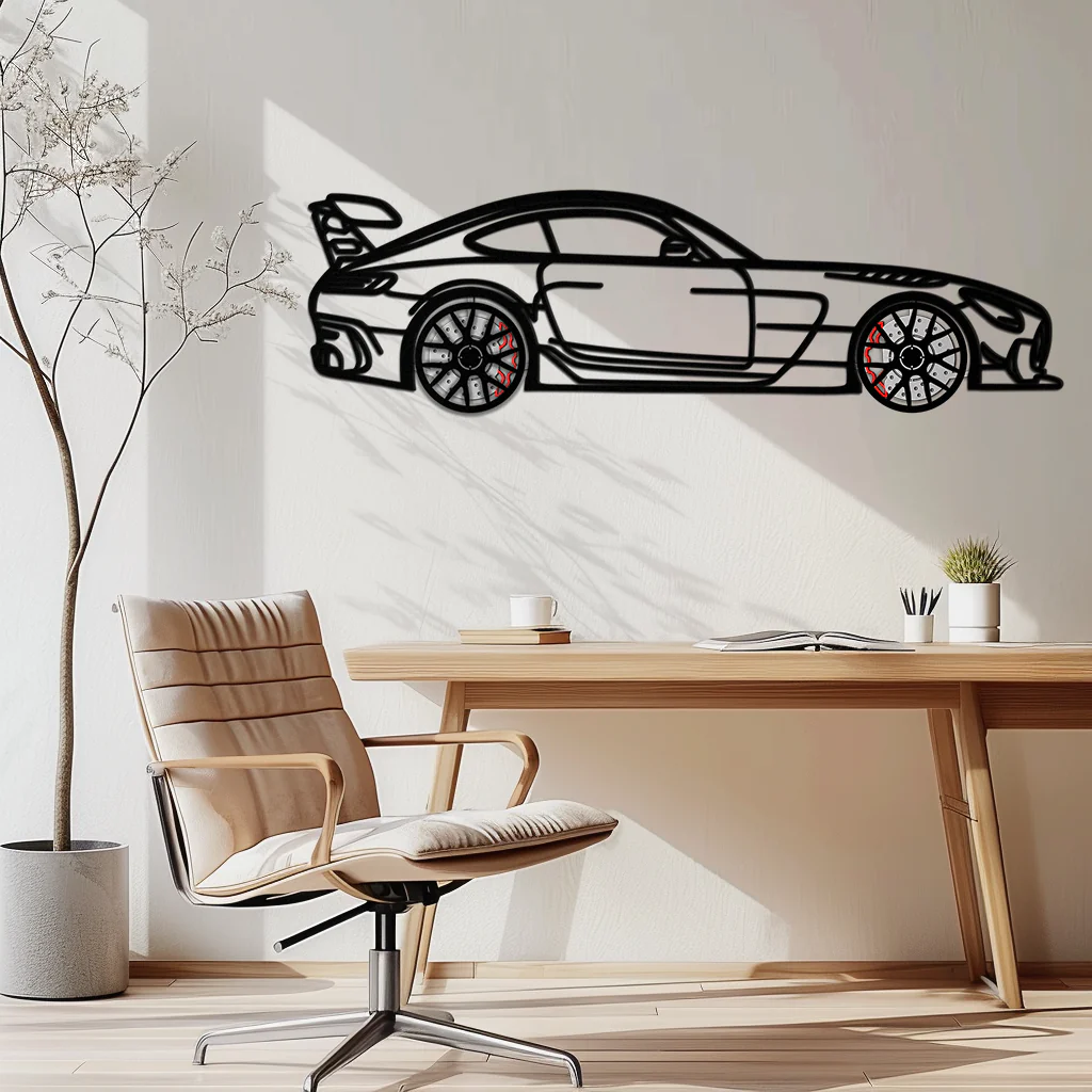 Mercedes AMG GT Metal Wall Art – Rotating Wheels • Luxury Car Silhouette Decor for Garage & HomeKAFMEKA072 - Image 6