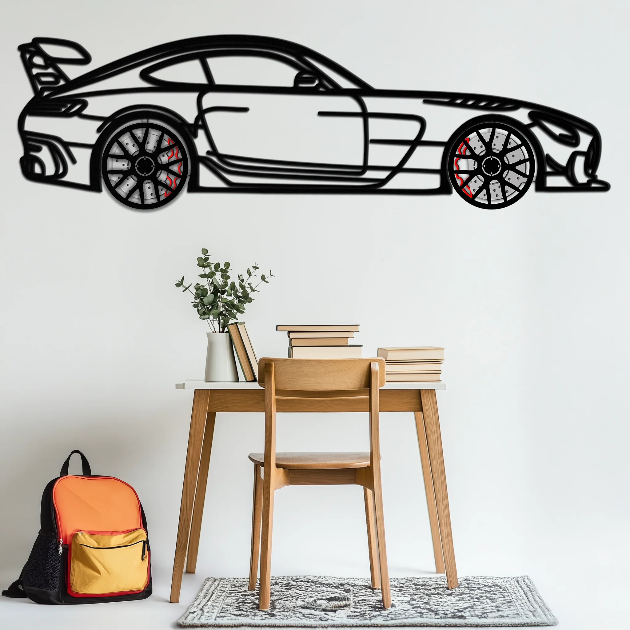 Mercedes AMG GT Metal Wall Art – Rotating Wheels • Luxury Car Silhouette Decor for Garage & HomeKAFMEKA072 - Image 7