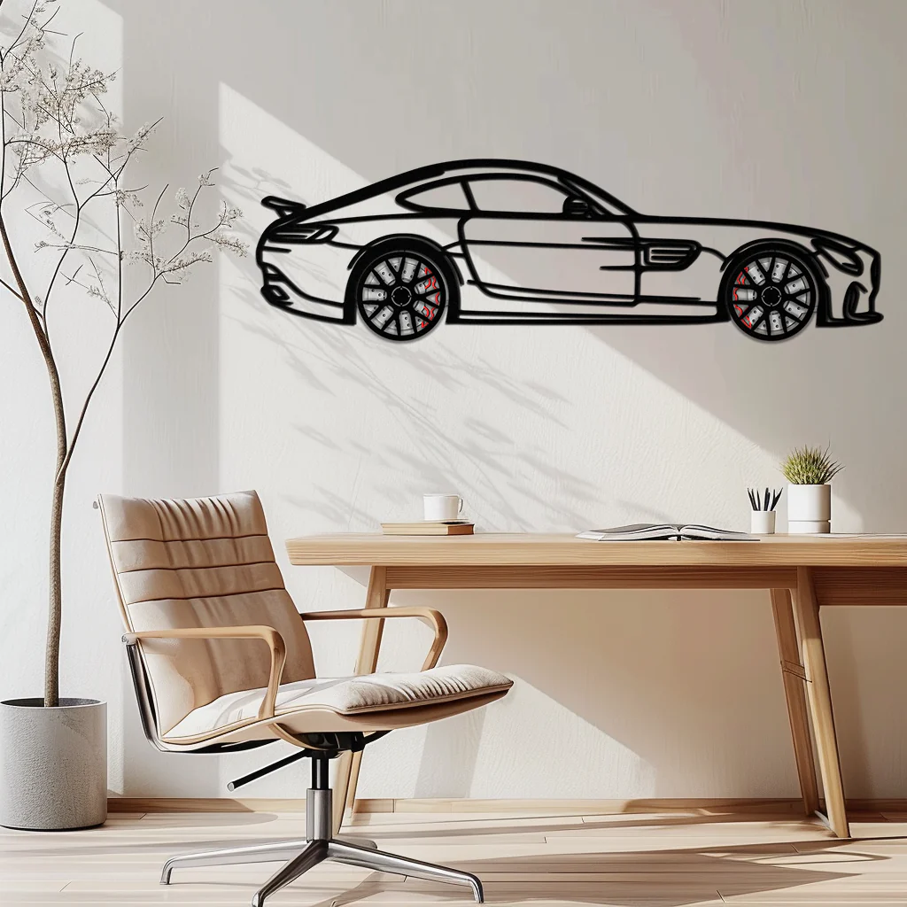 Mercedes AMG GTS Metal Wall Art – Rotating Wheel Luxury Car Decor – Perfect Gift for Car Enthusiasts - KAFMEKA073 - Image 4