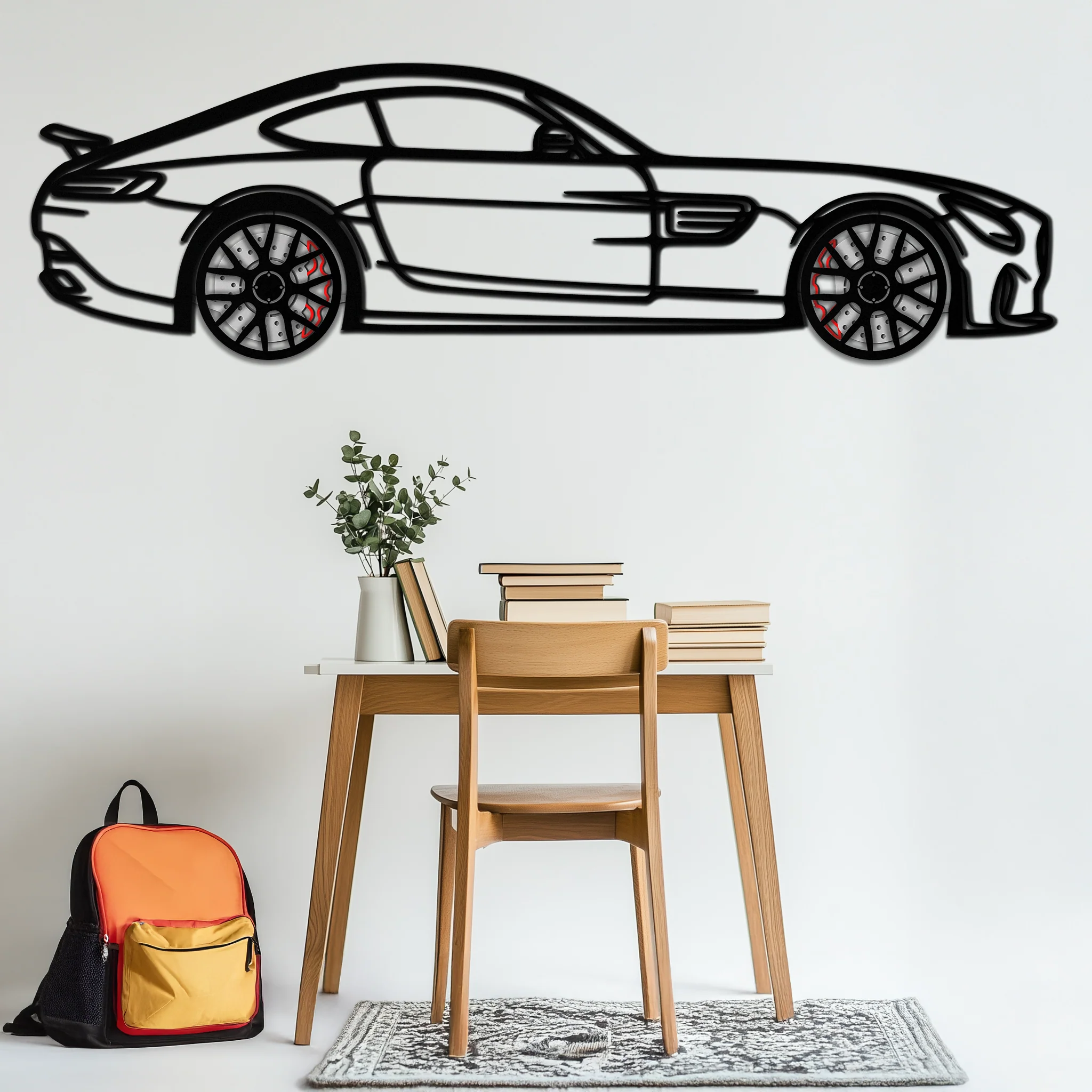 Mercedes AMG GTS Metal Wall Art – Rotating Wheel Luxury Car Decor – Perfect Gift for Car Enthusiasts - KAFMEKA073 - Image 7