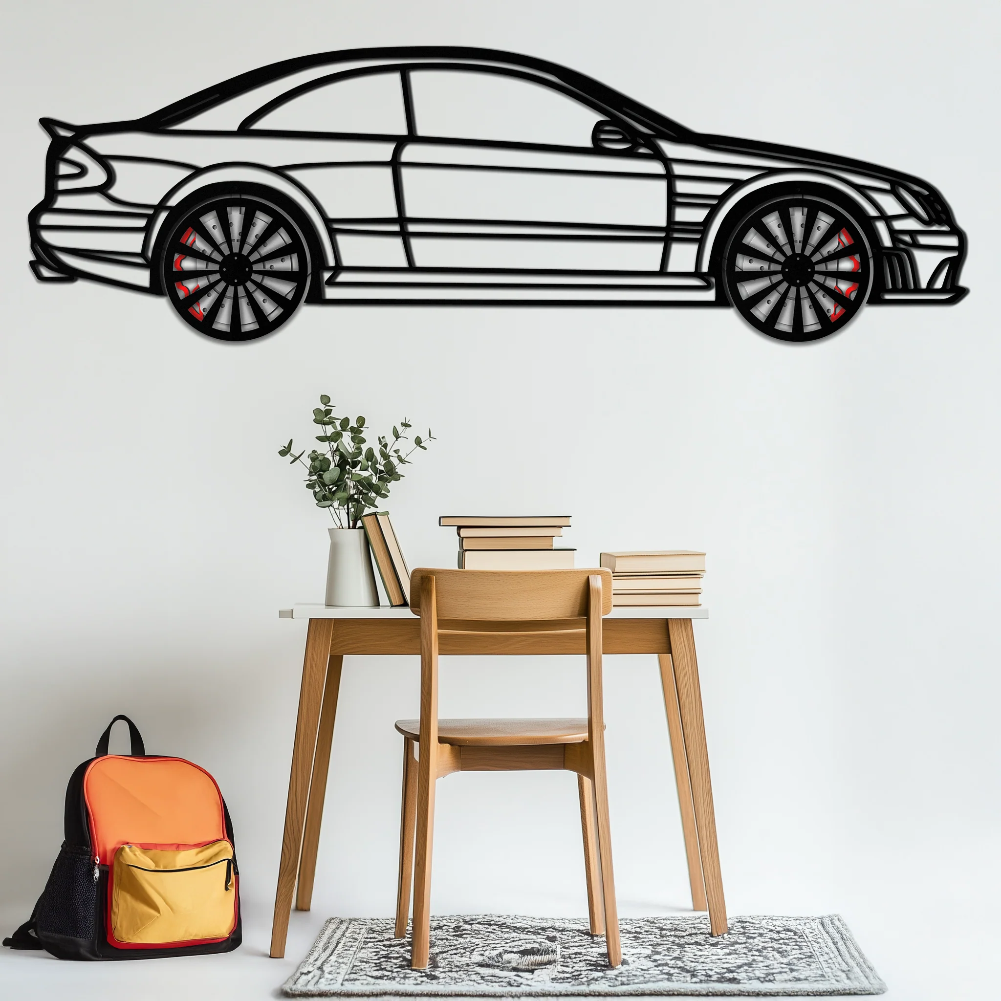 Mercedes CLK63 Metal Wall Art – Spinning Wheel Garage Decor for Car Enthusiasts - KAFMEKA076 - Image 7