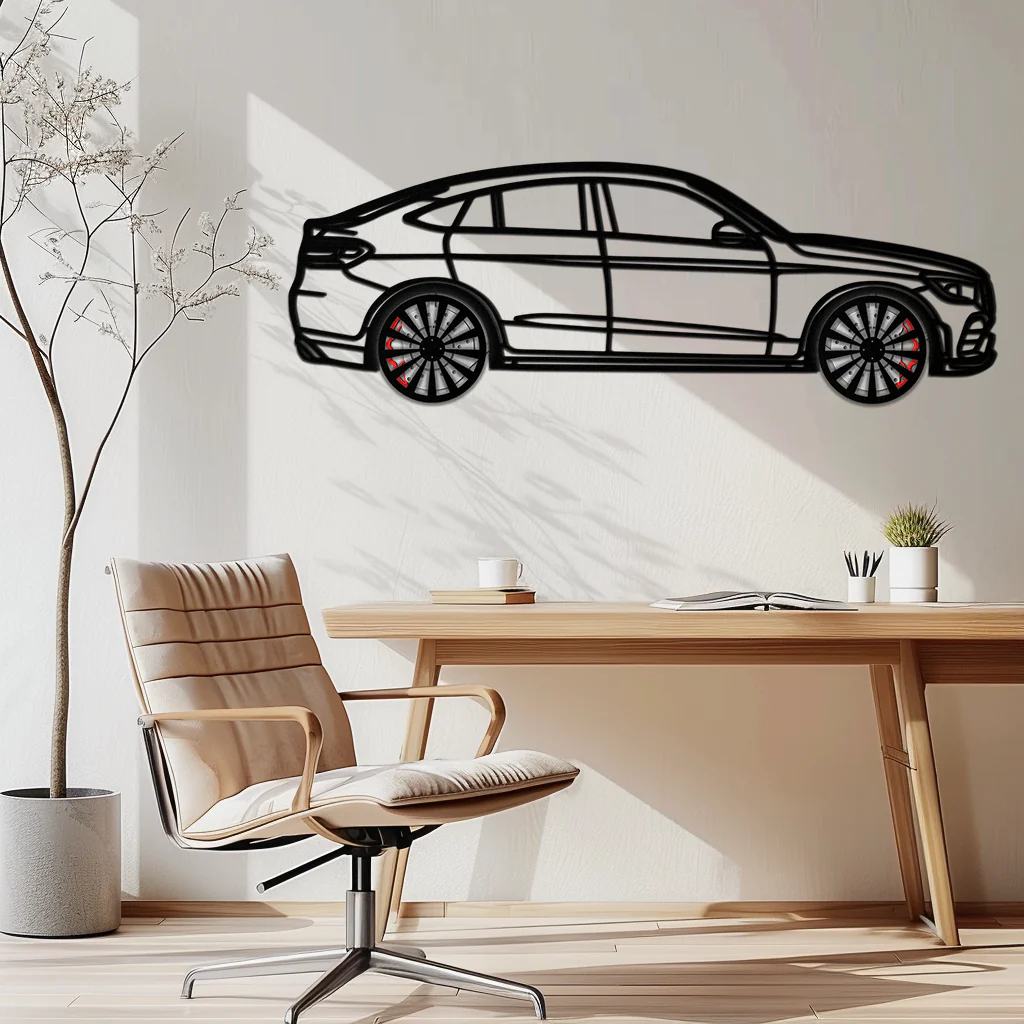 Mercedes GLC Coupe Metal Wall Art – Rotating Wheels Edition | Luxury AMG-Inspired Garage & Home Decor -KAFMEKA081 - Image 2