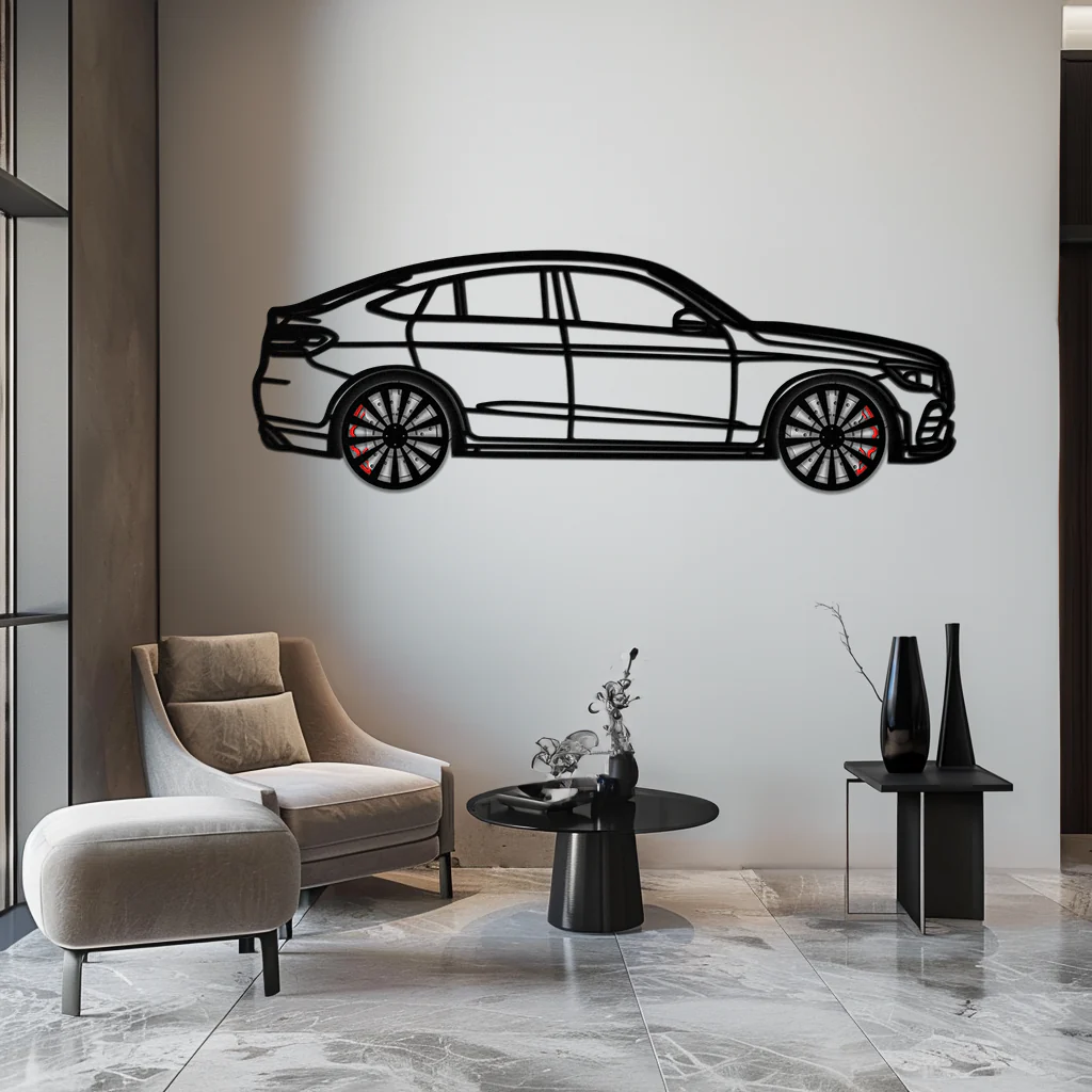 Mercedes GLC Coupe Metal Wall Art – Rotating Wheels Edition | Luxury AMG-Inspired Garage & Home Decor -KAFMEKA081 - Image 6