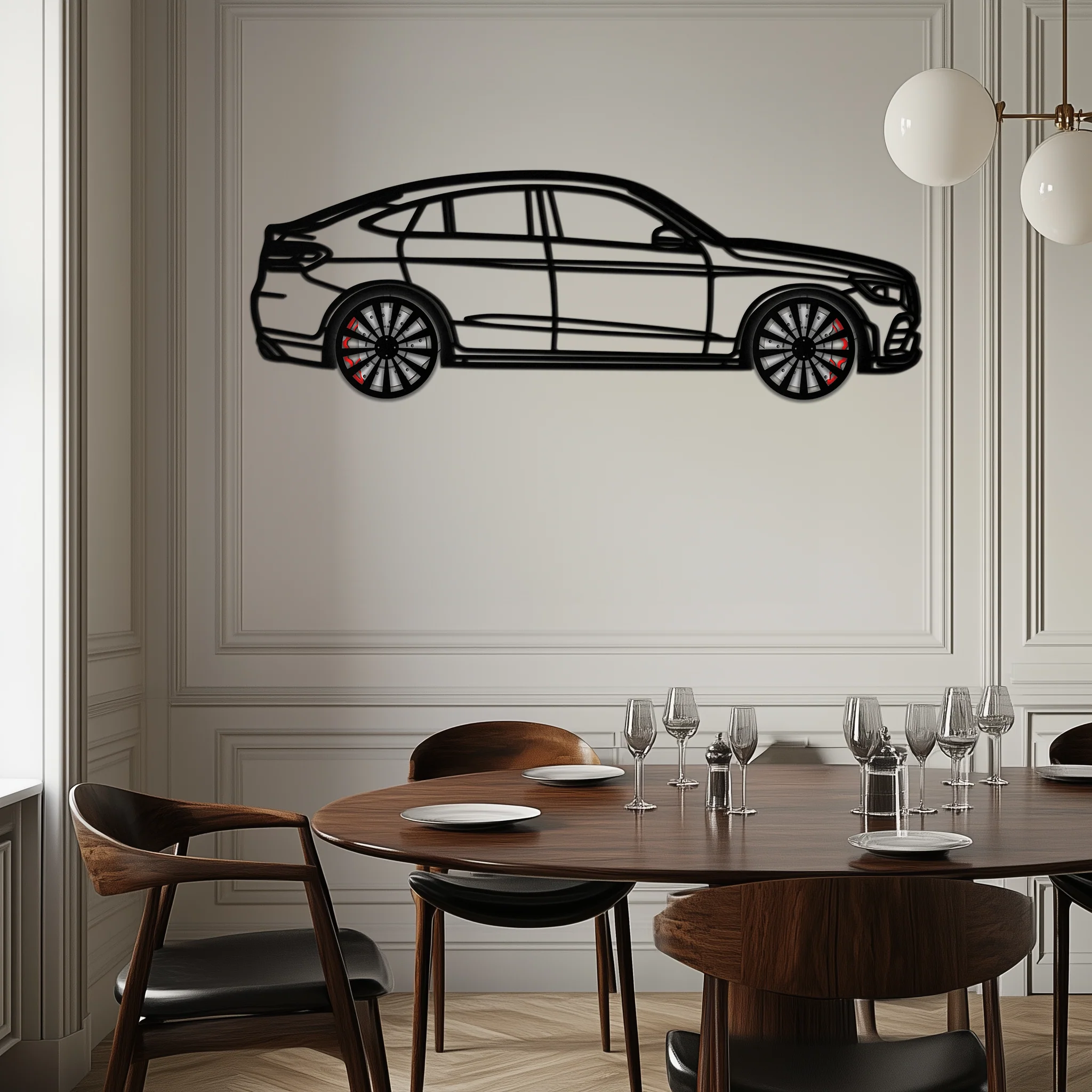 Mercedes GLC Coupe Metal Wall Art – Rotating Wheels Edition | Luxury AMG-Inspired Garage & Home Decor -KAFMEKA081 - Image 8