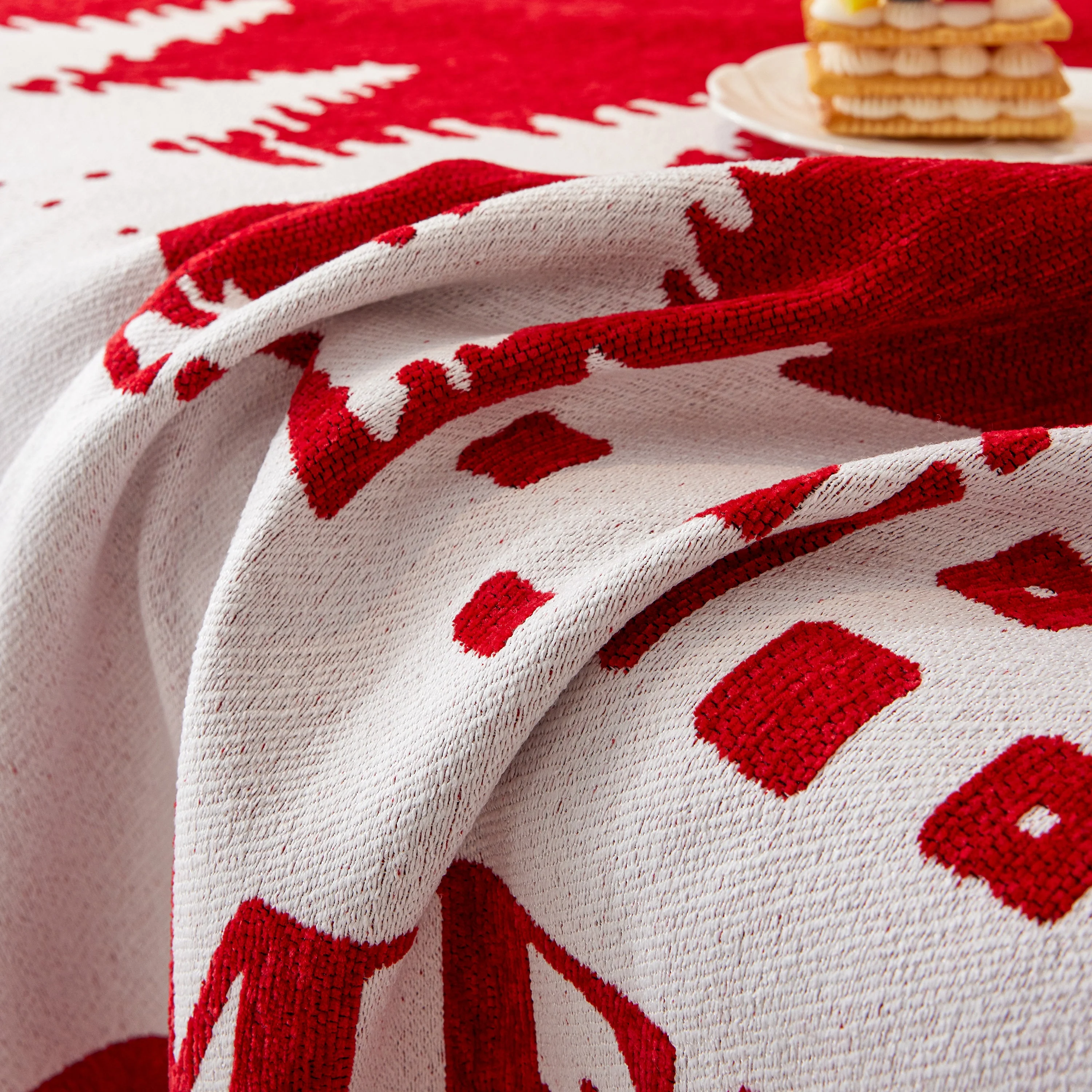 Merry Christmas Cozy Chenille Couch Cover Blanket, Non Slip Sofa Cover, Furniture Covers for Pets - Image 134