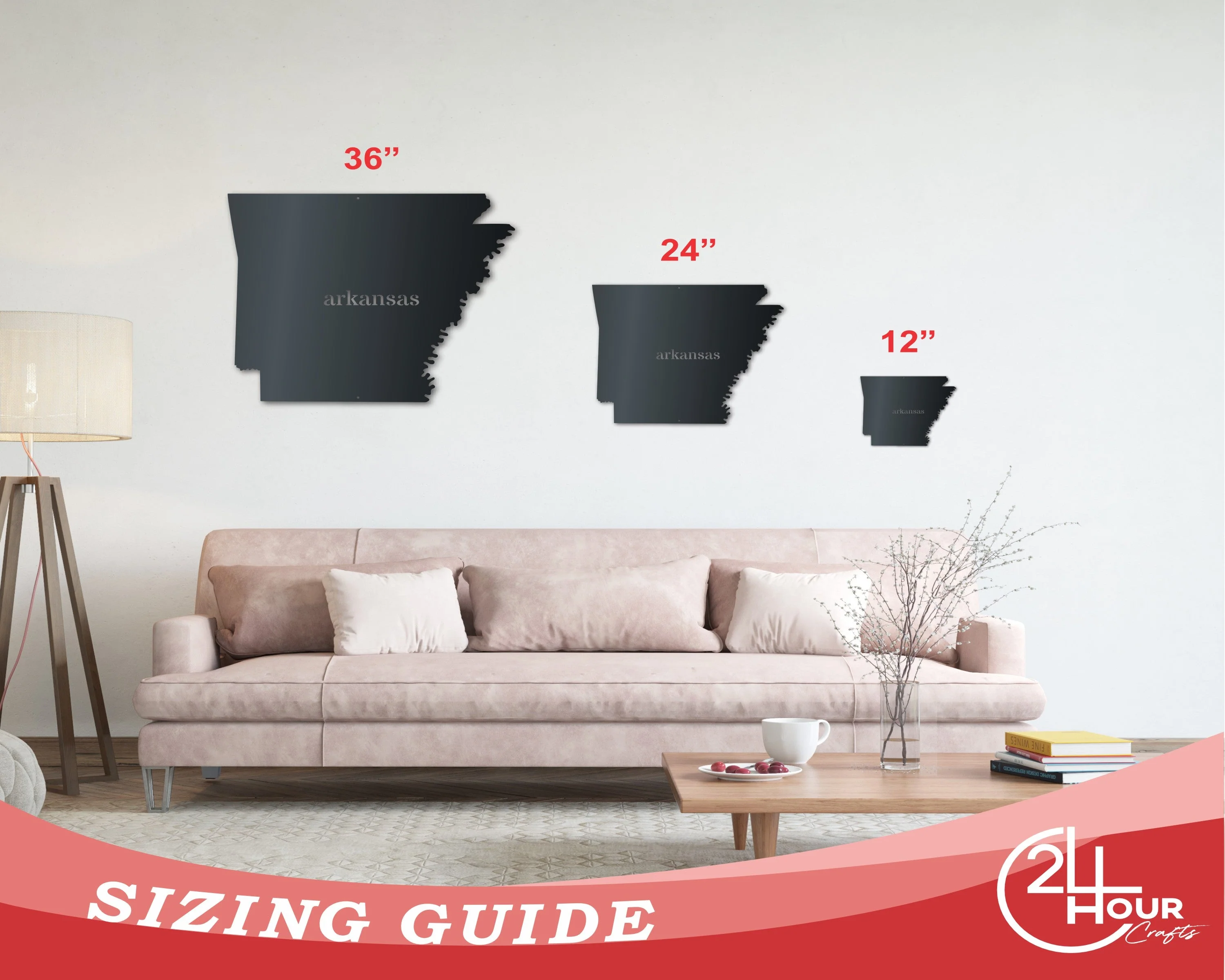 Metal Arkansas Wall Art - Custom Metal US State Sign - 14 Color Options - Image 3