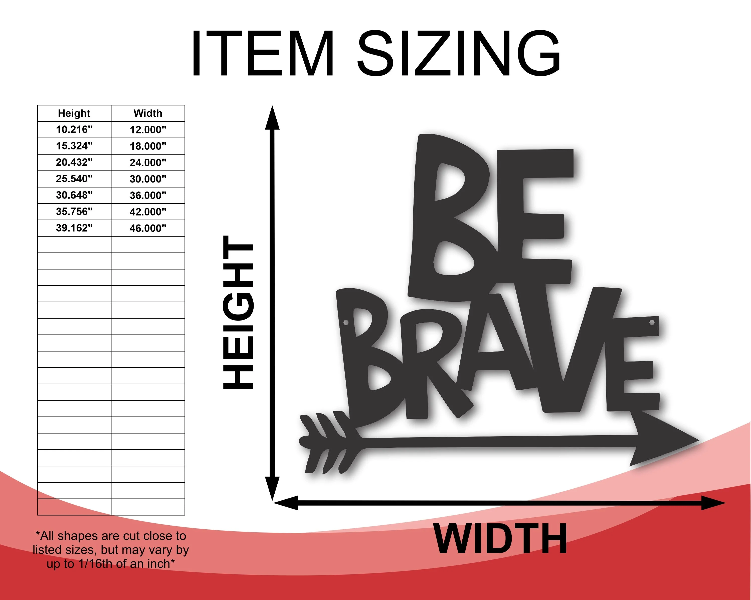 Metal Be Brave Wall Sign | Custom Be Brave Wall Plaque | Be Brave Metal Wall Decor | 15 Color Options - Image 3