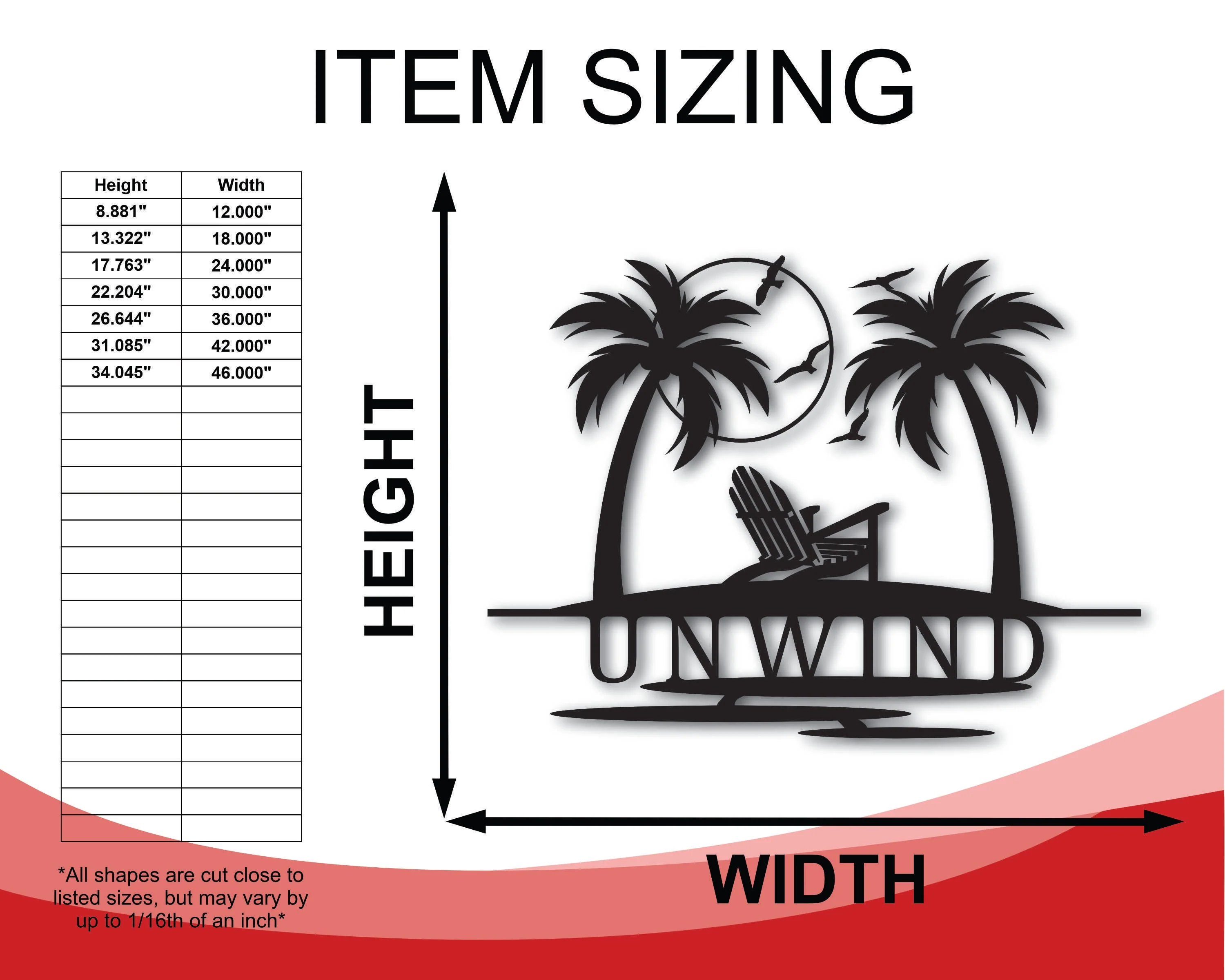 Metal Beach Sign | Custom Metal Palm Tree Sign | 15 Color Options - Image 2