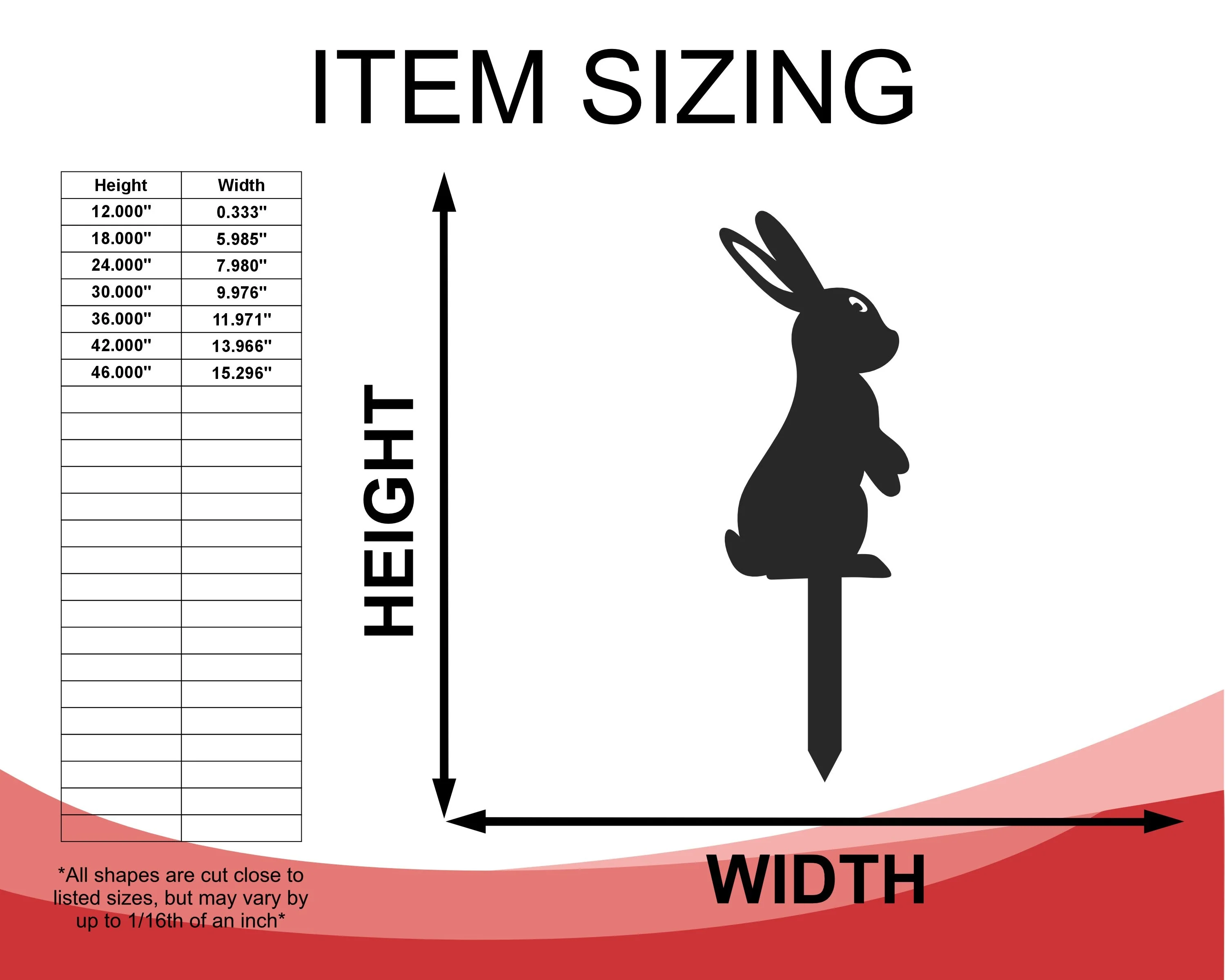 Metal Bunny Garden Stakes | Up to 24" | Over 20 Color Options - Image 7