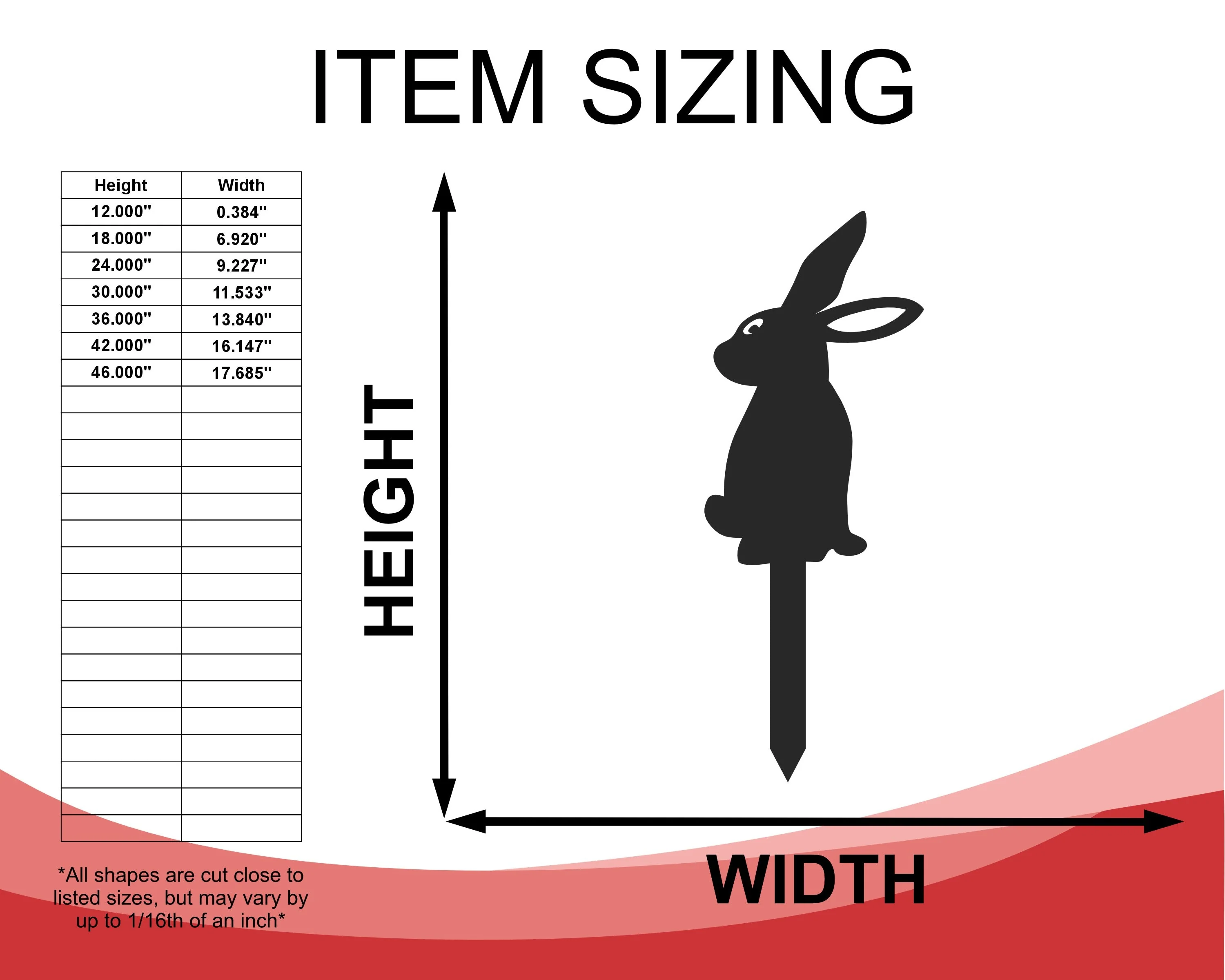 Metal Bunny Garden Stakes | Up to 24" | Over 20 Color Options - Image 9