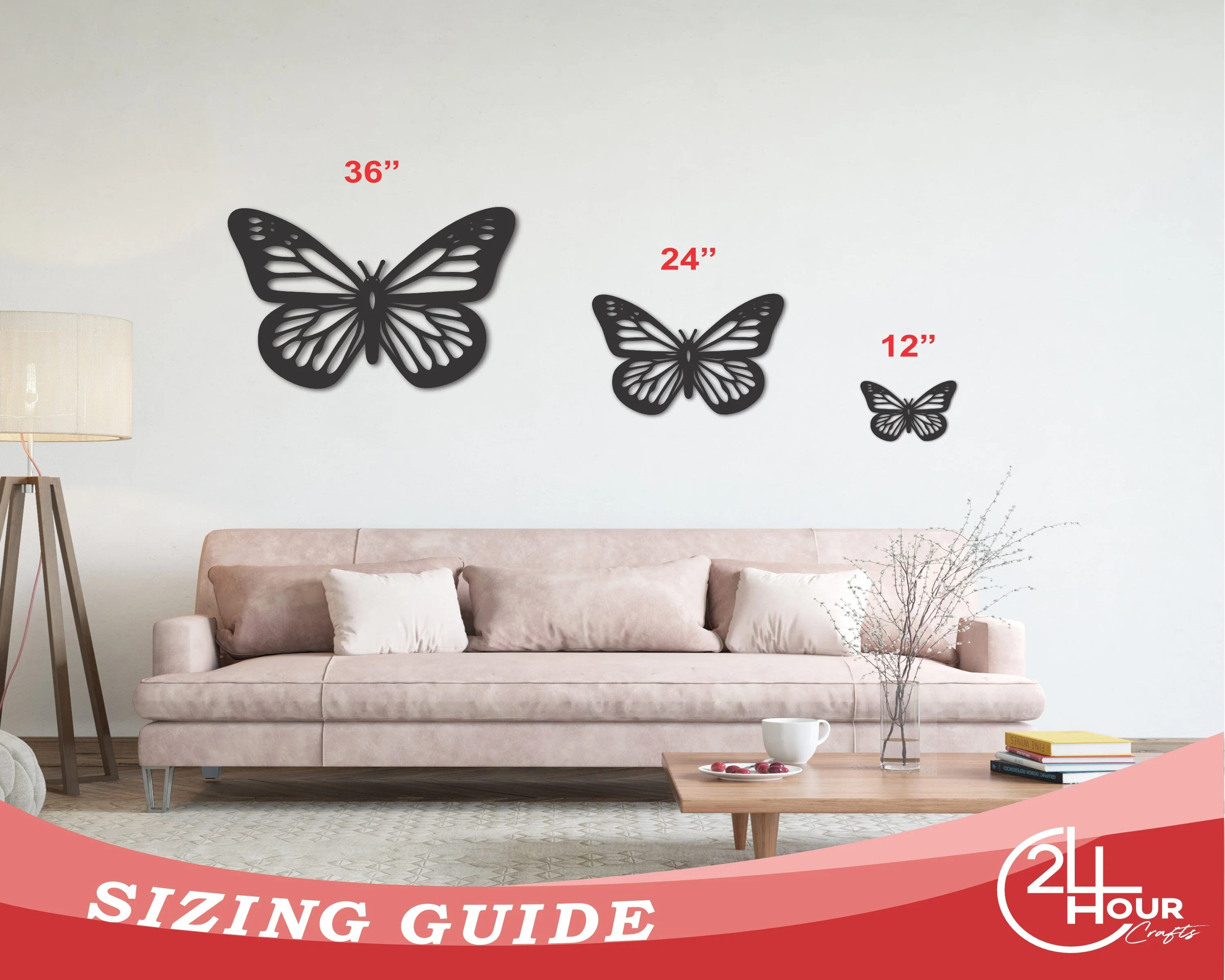 Metal Butterfly Wall Sign | Metal Butterfly Wall Plaque | Butterfly Wall Art | 15 Color Options - Image 3