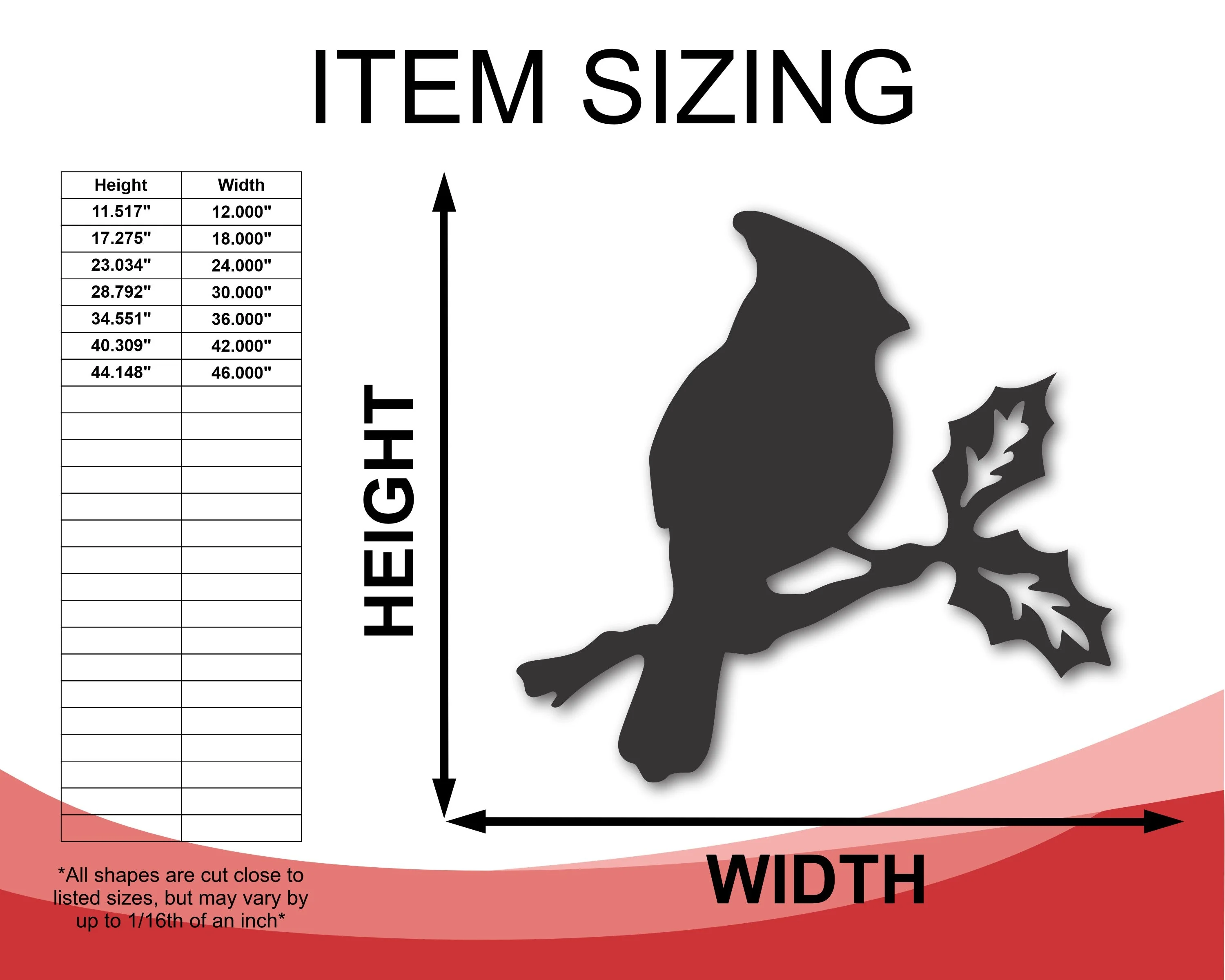 Metal Cardinal Wall Sign | Metal Bird Wall Art | Metal Cardinal Wall Plaque | 15 Color Options - Image 2