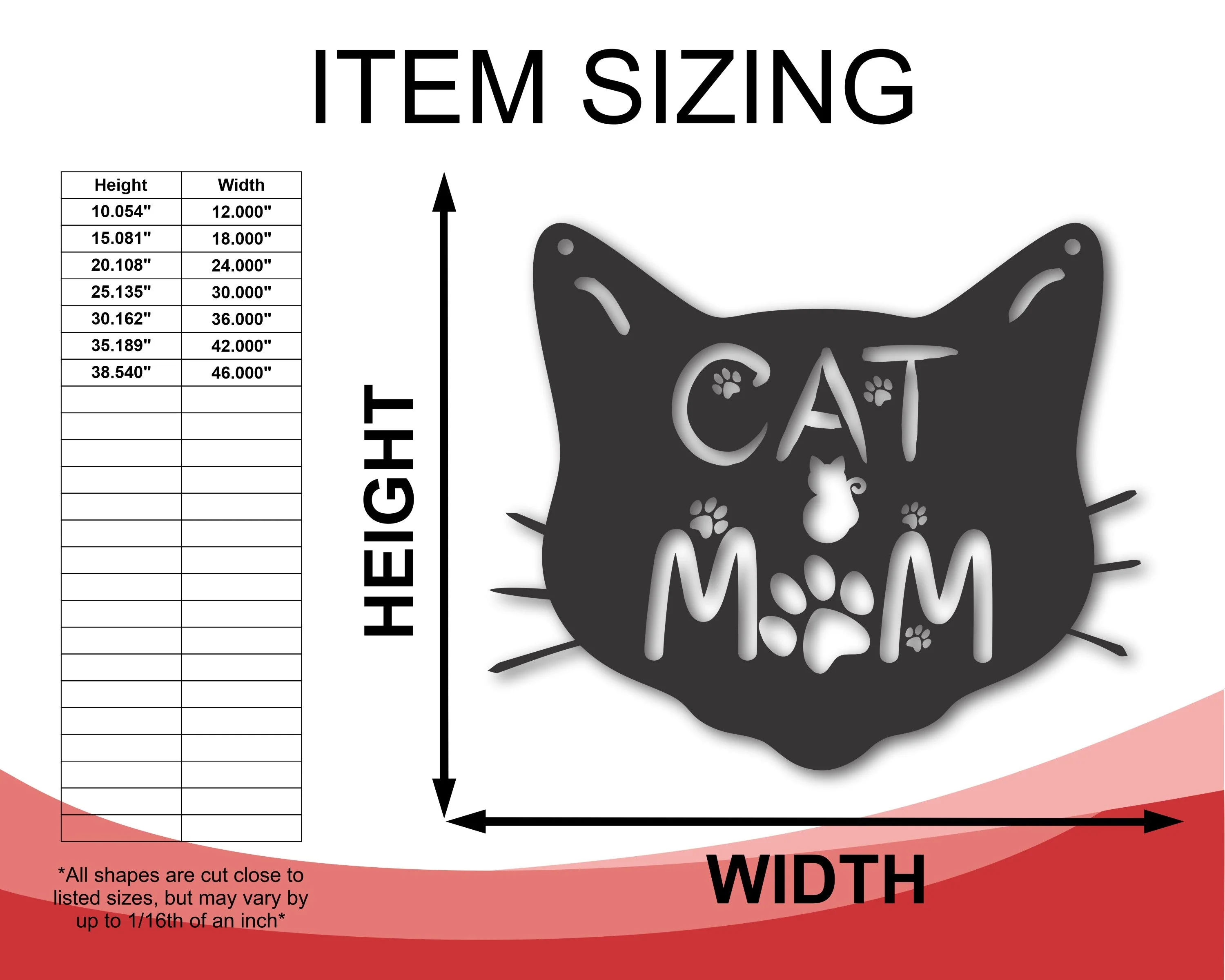 Metal Cat Mom Sign | Custom Cat Mom Wall Sign | Custom Metal Cat Mom Wall Art | 15 Color Options - Image 2
