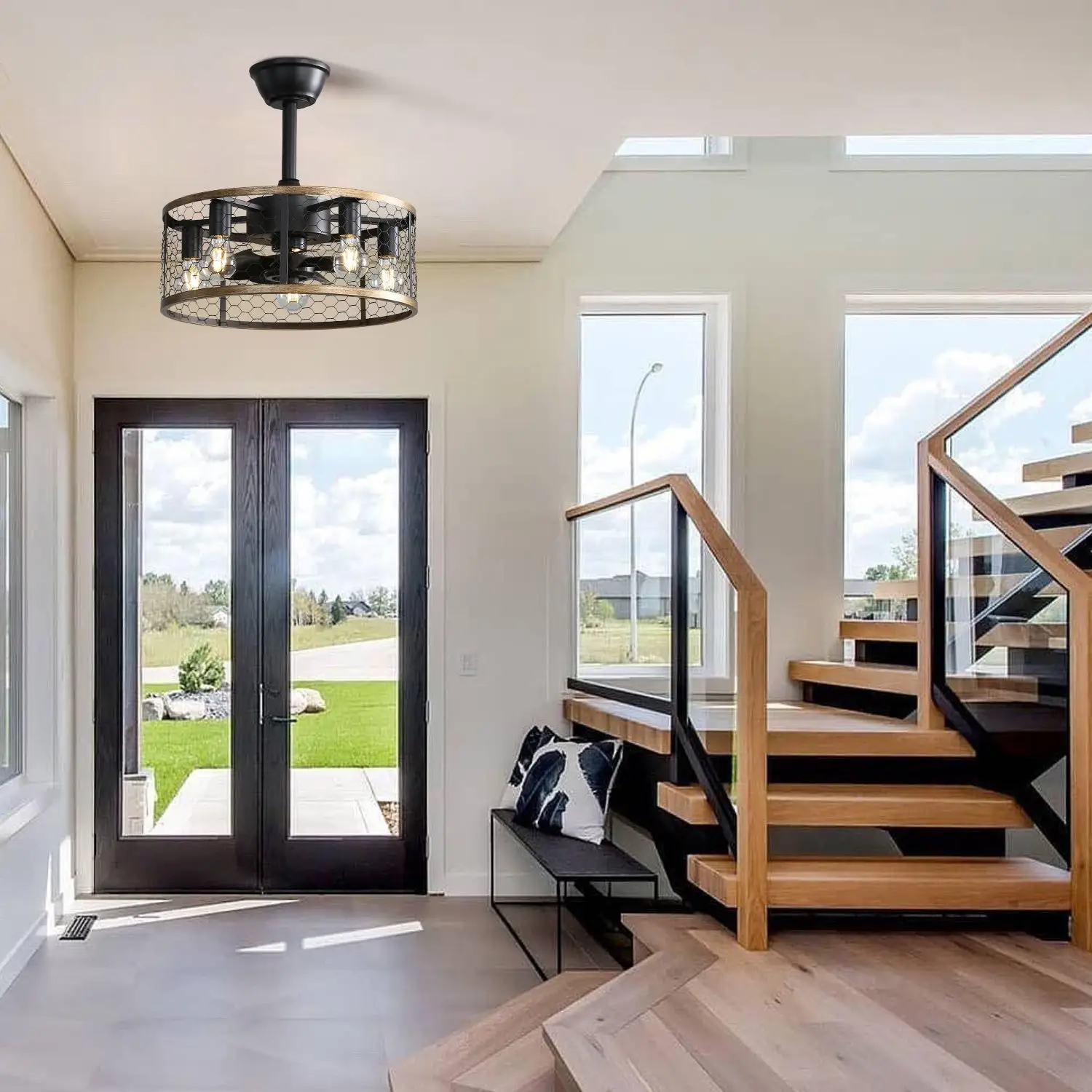 Metal Ceiling Fan with Quiet DC Motor Light and Remote Control - Image 5