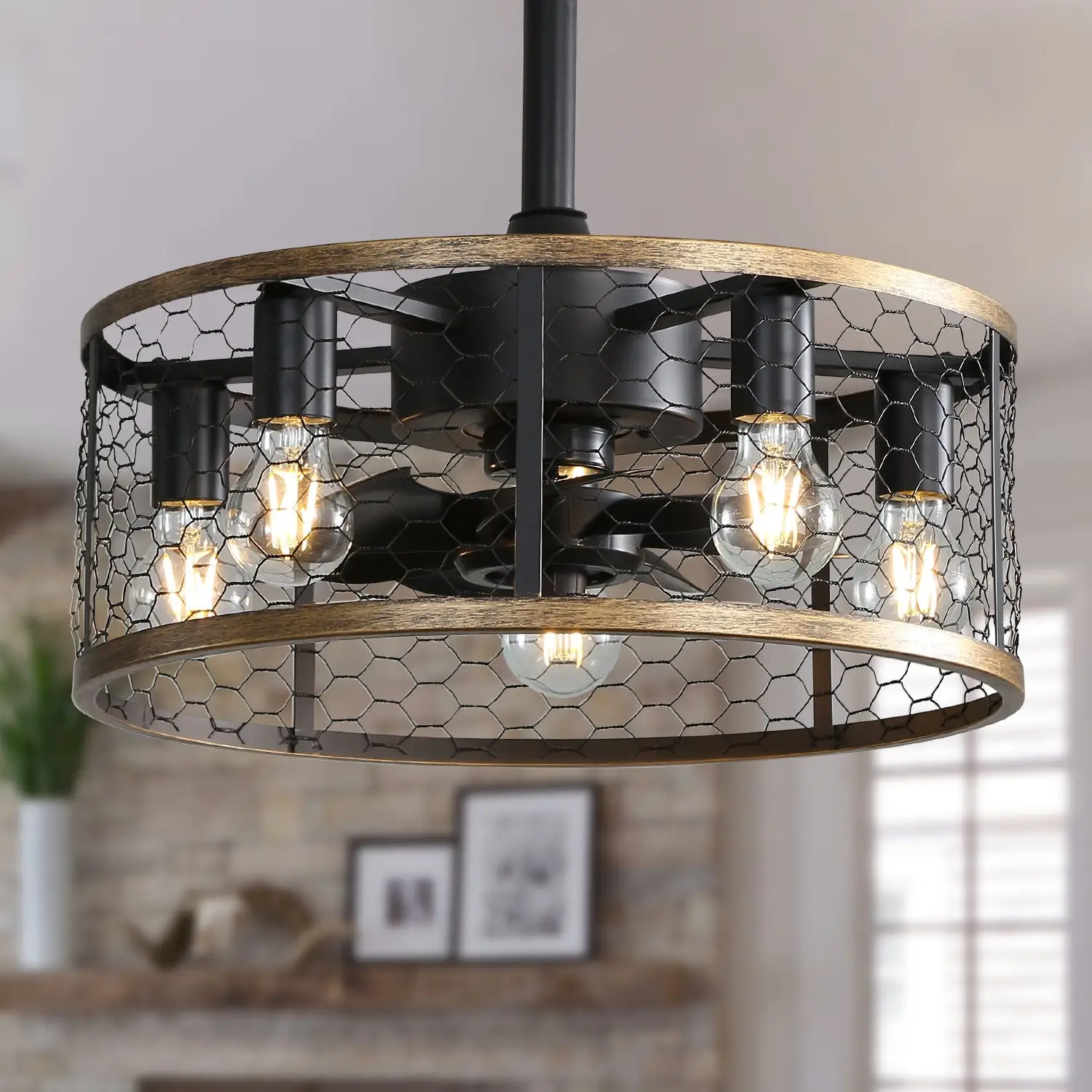 Metal Ceiling Fan with Quiet DC Motor Light and Remote Control - Image 6