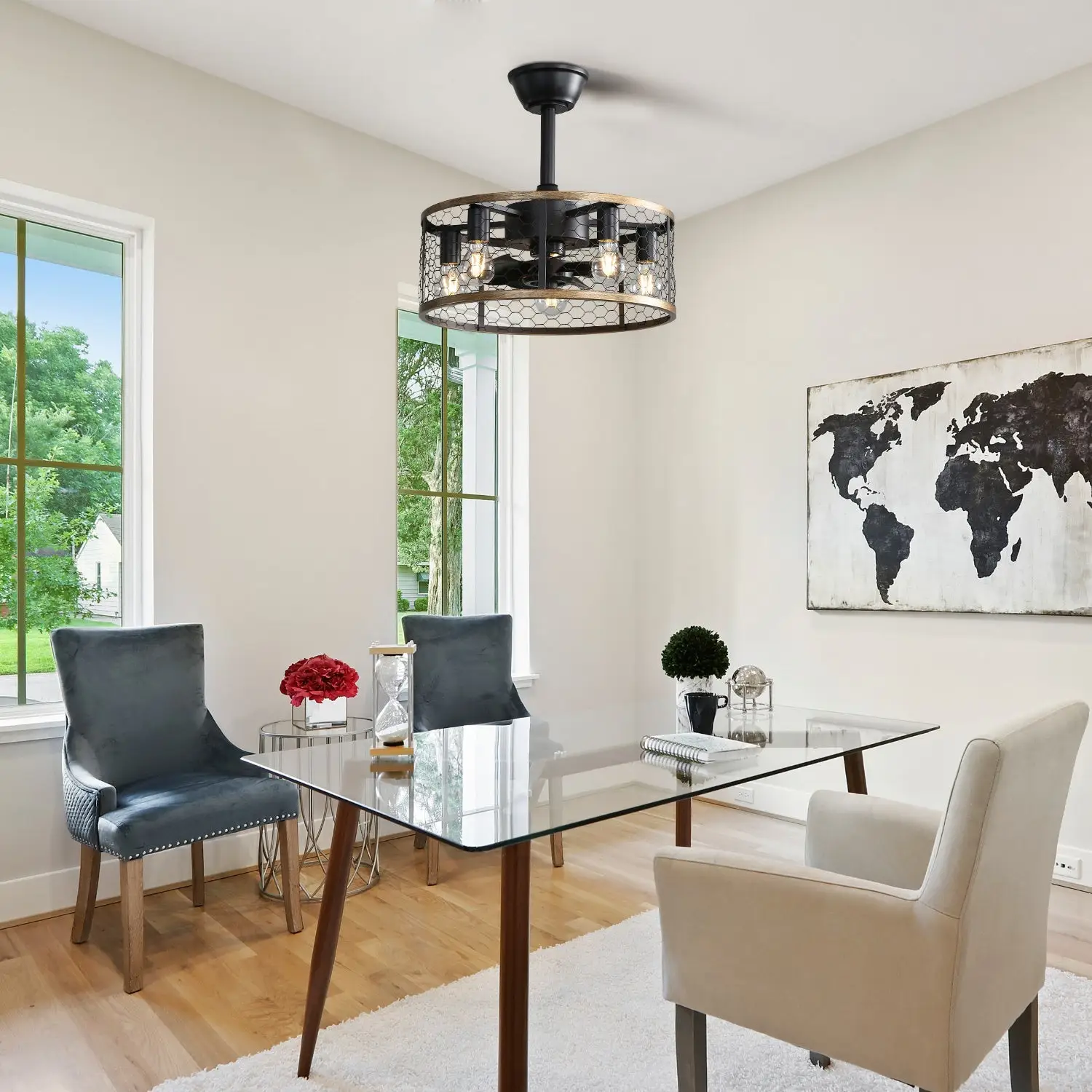 Metal Ceiling Fan with Quiet DC Motor Light and Remote Control - Image 8