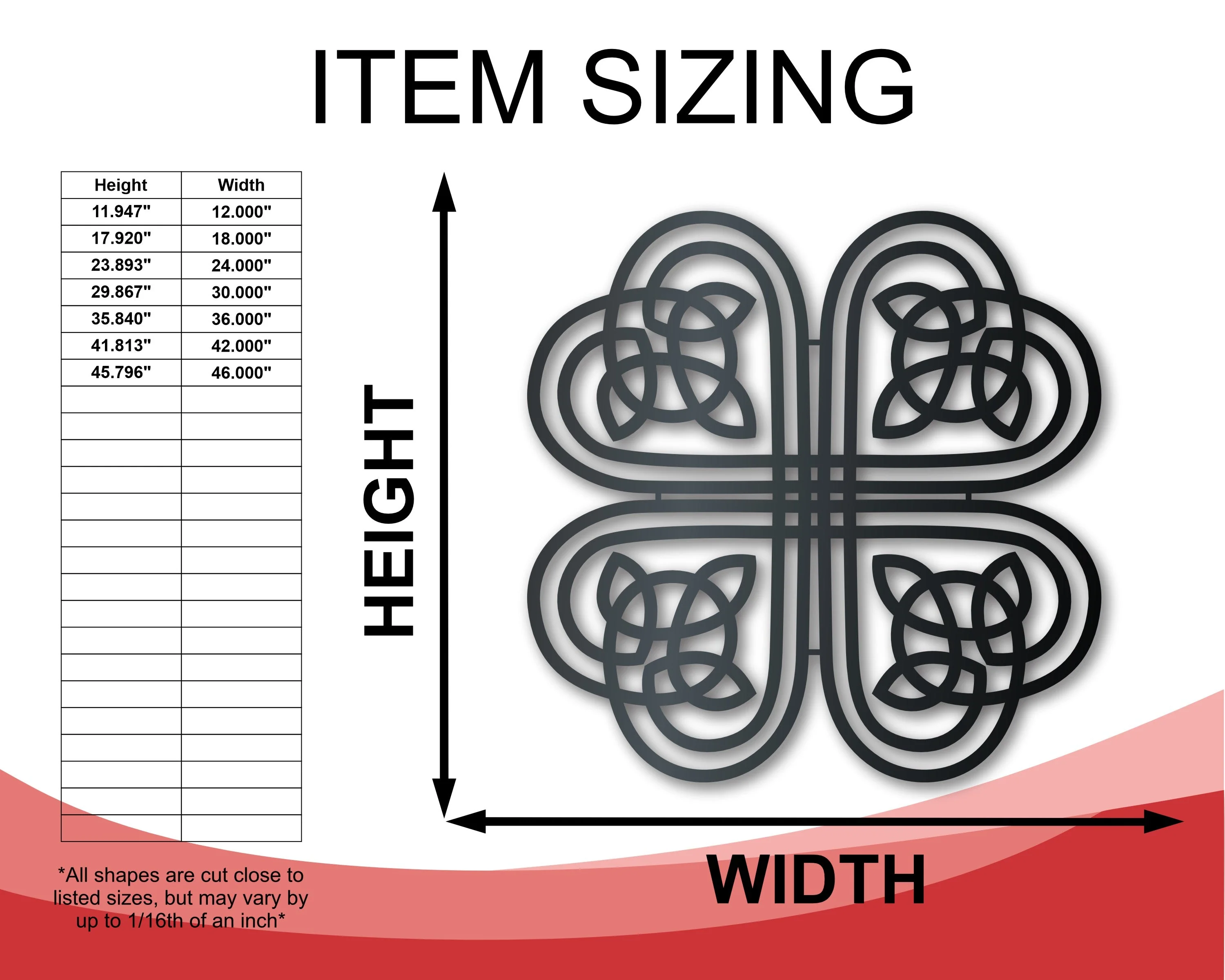 Metal Celtic Clover Wall Art - Metal Sign - 14 Color Options - Image 2