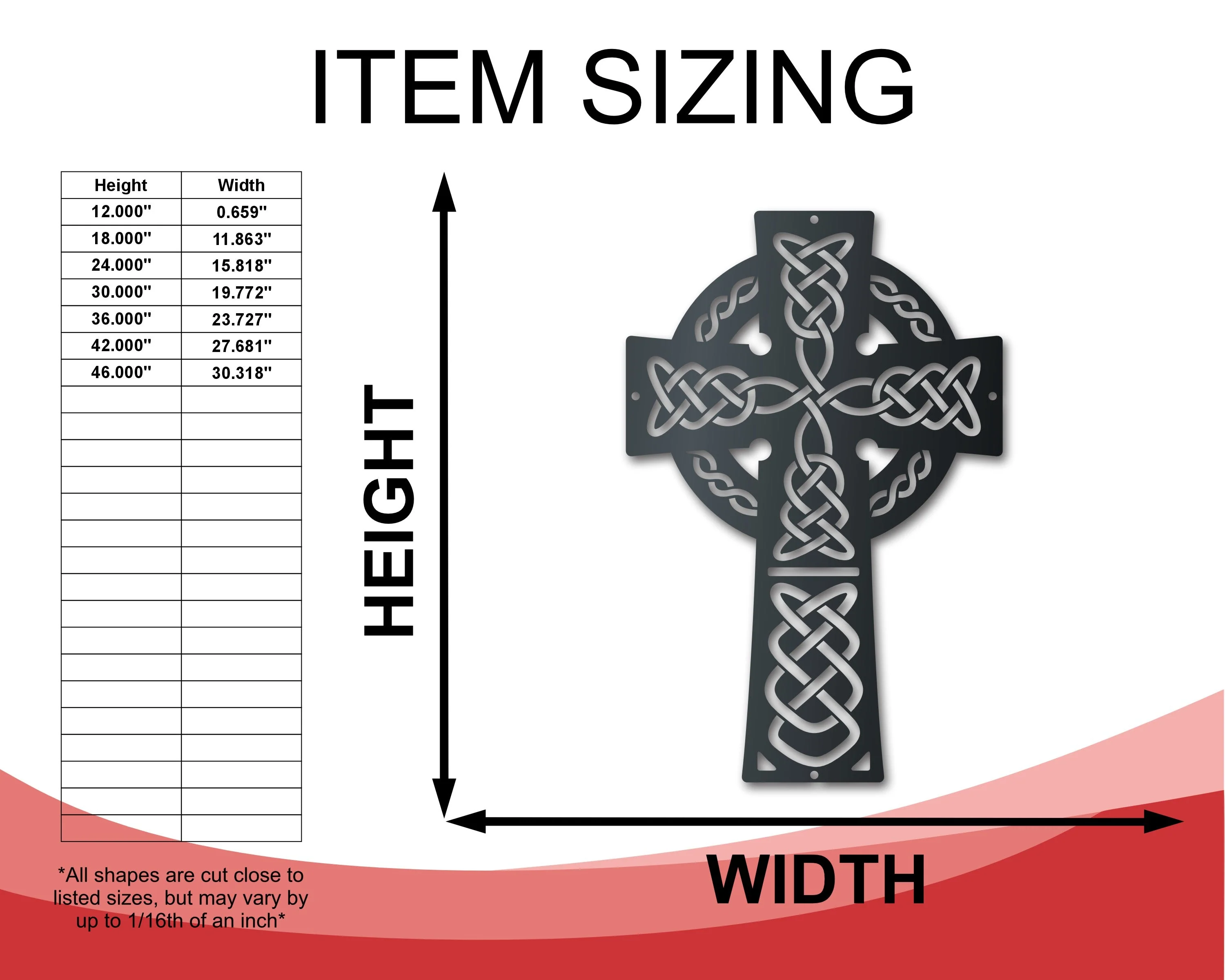 Metal Celtic Cross Wall Art | Indoor Outdoor | Up to 46" | Over 20 Color Options - Image 2