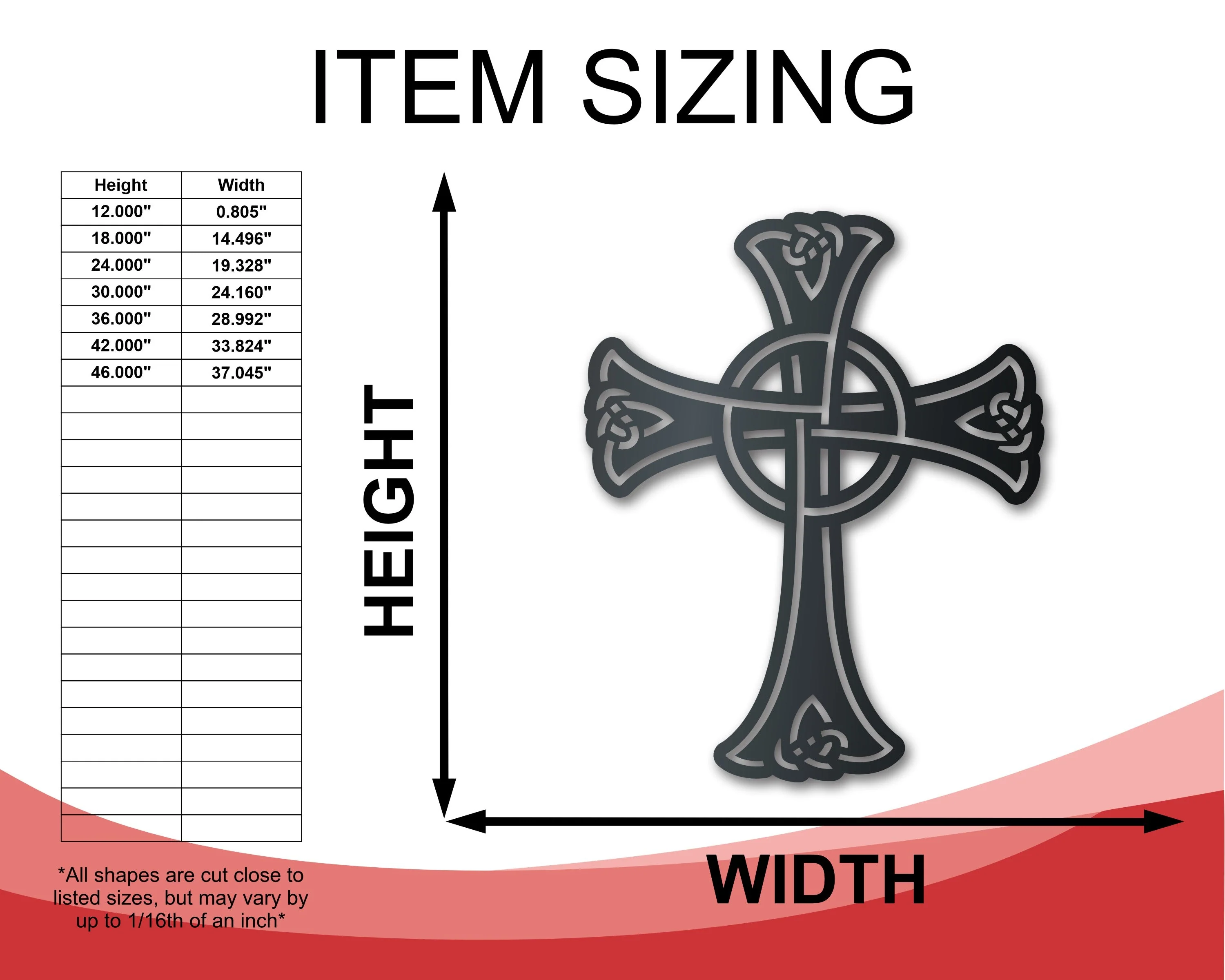 Metal Celtic Cross Wall Art - Metal Cross - 14 Color Options - Image 2