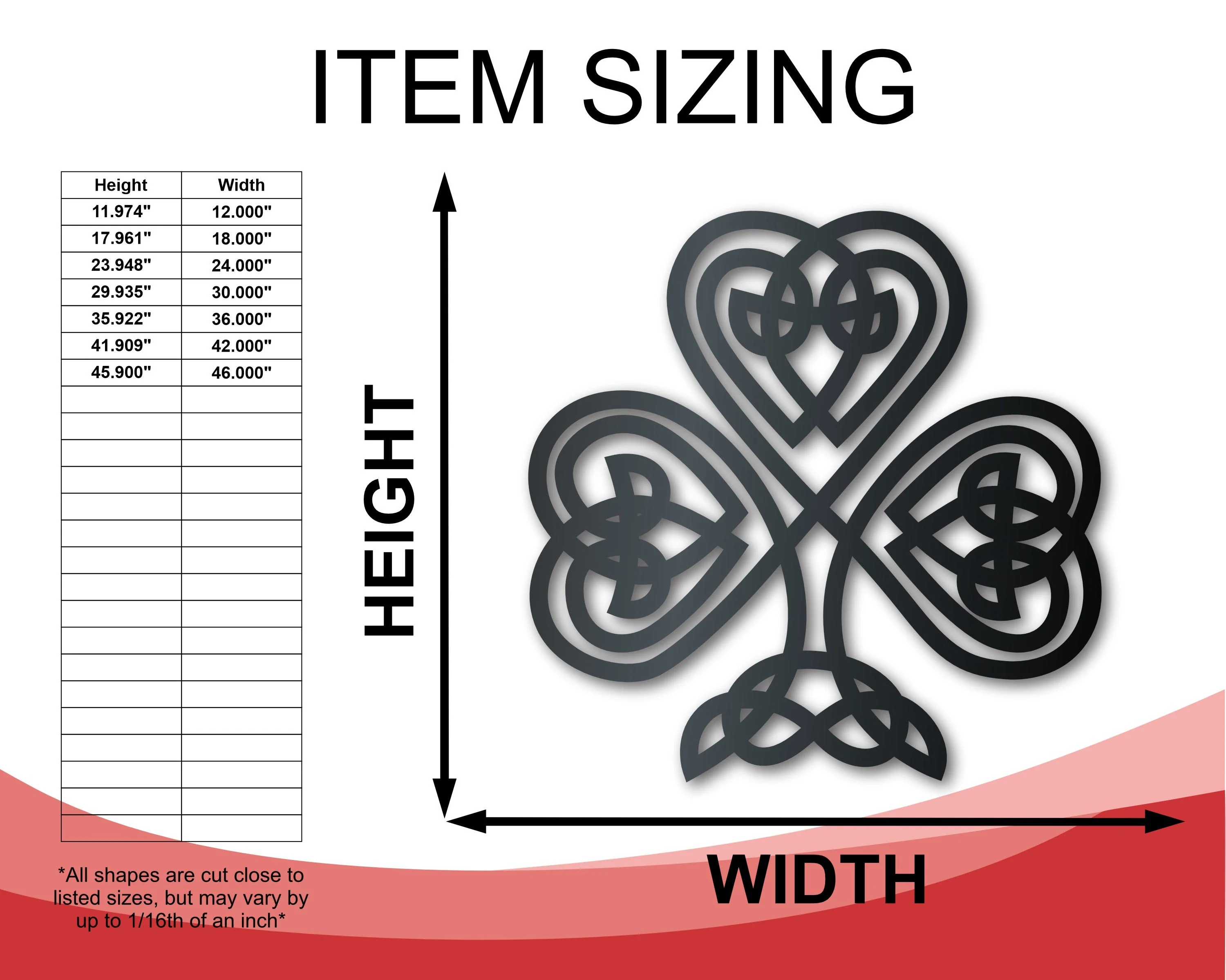 Metal Celtic Irish Shamrock Wall Art - Metal St Patrick's Day Sign - 14 Color Options - Image 2
