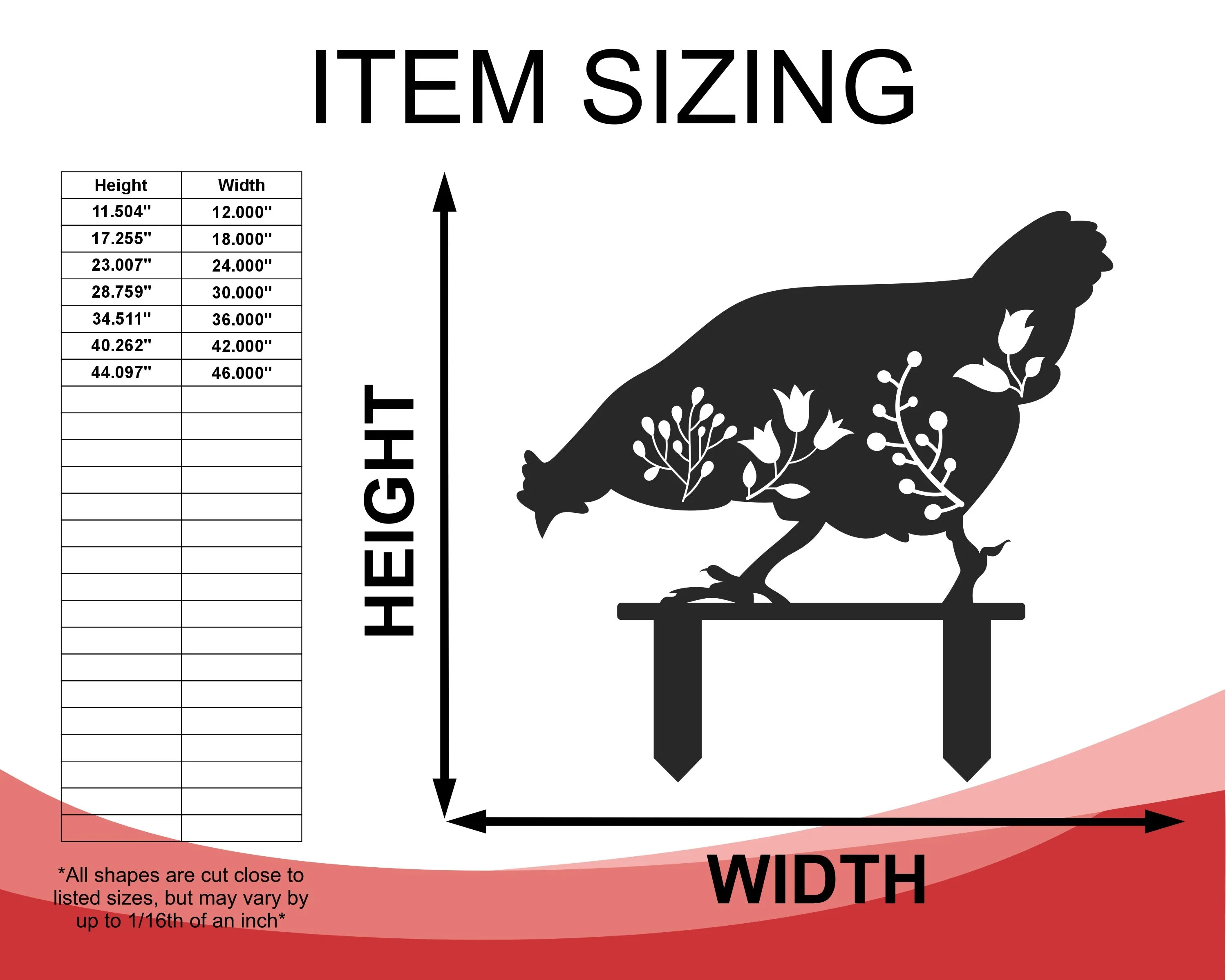 Metal Chicken Garden Stakes | 4 Piece Set | Outdoor | Up to 30" | Over 20 Color Options - Image 4