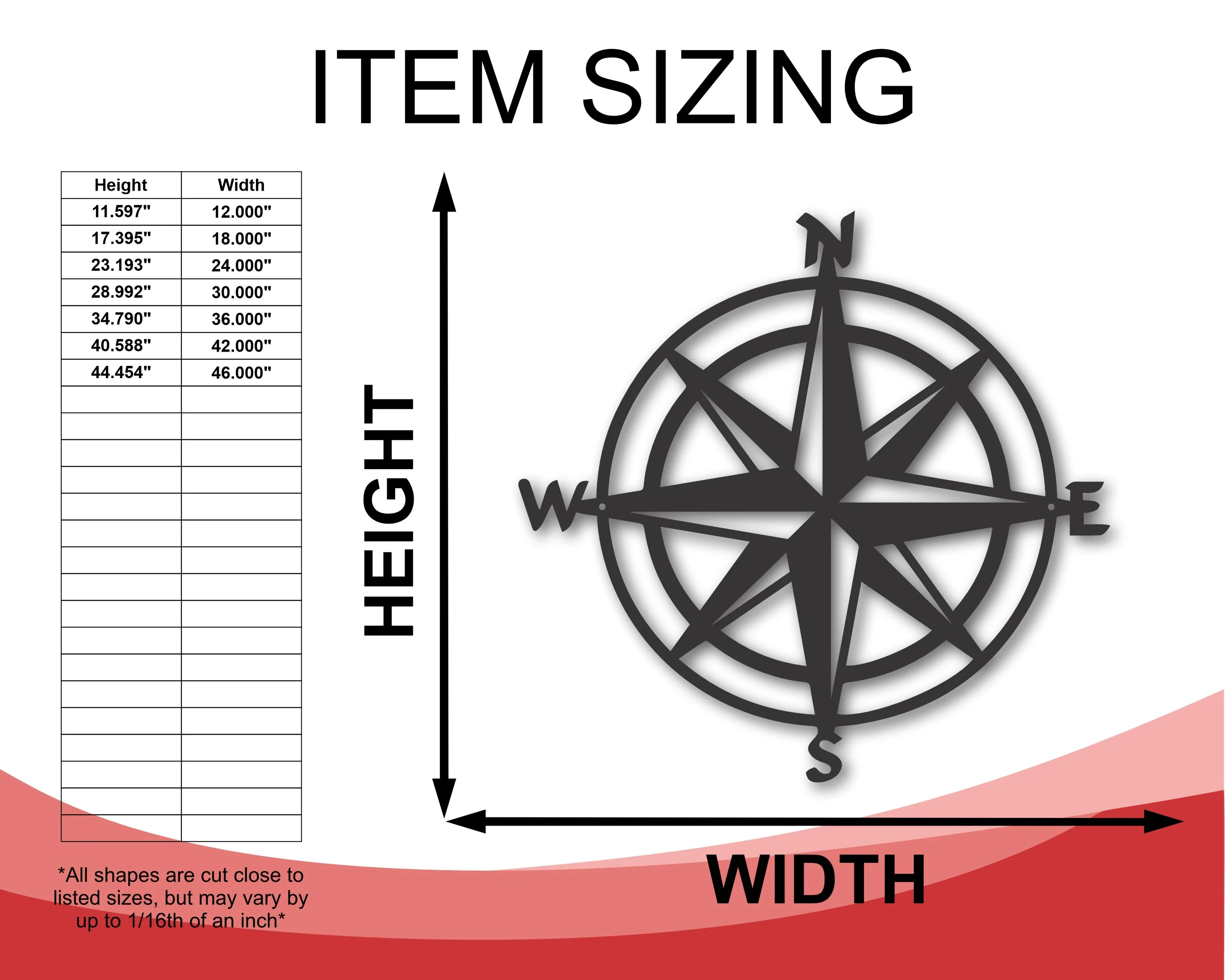 Metal Compass Wall Art | Metal Compass Wall Art | Custom Compass Wall Plaque | 15 Color Options - Image 3