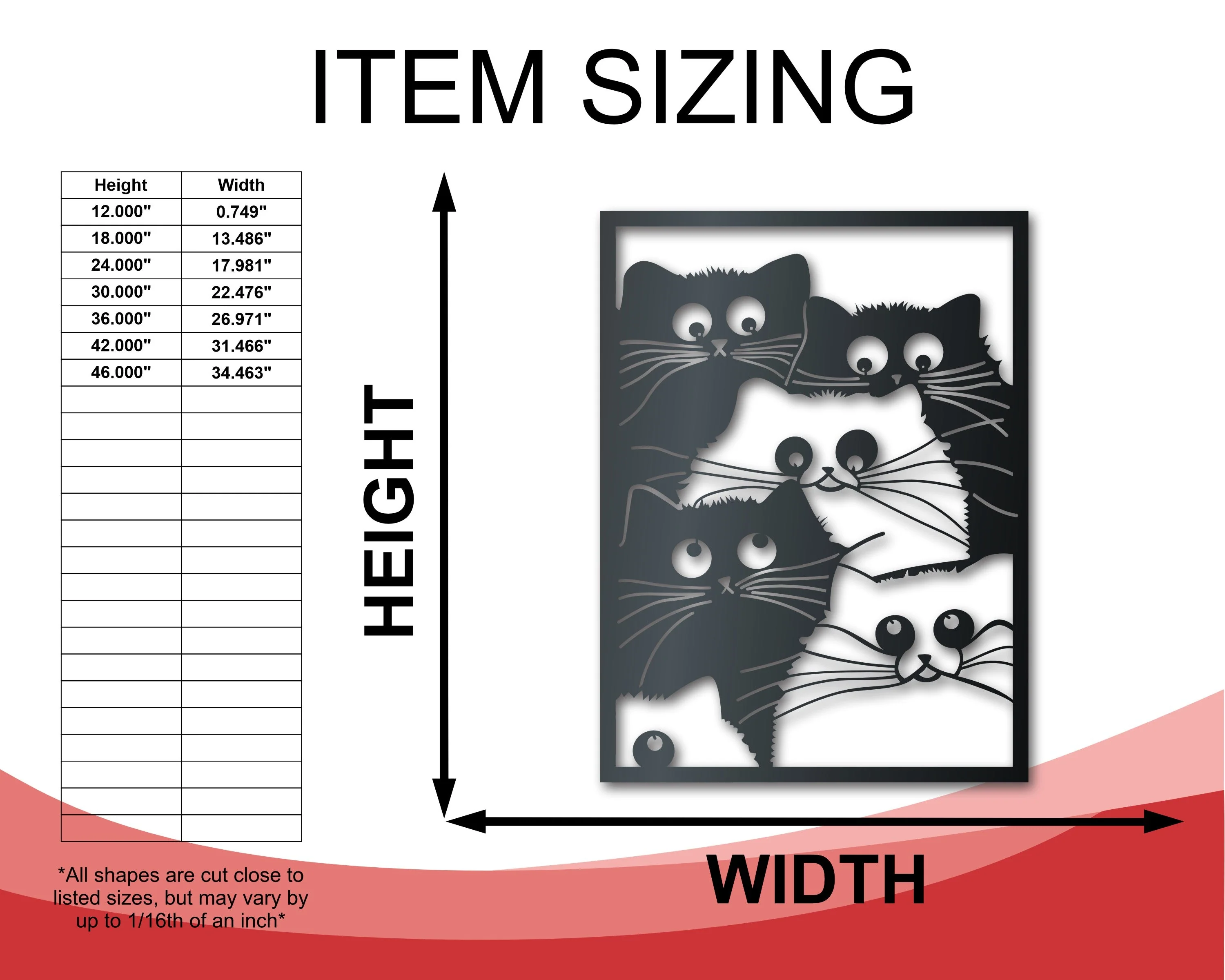 Metal Crazy for Cats Wall Art | Indoor Outdoor | Up to 46" | Over 20 Color Options - Image 2