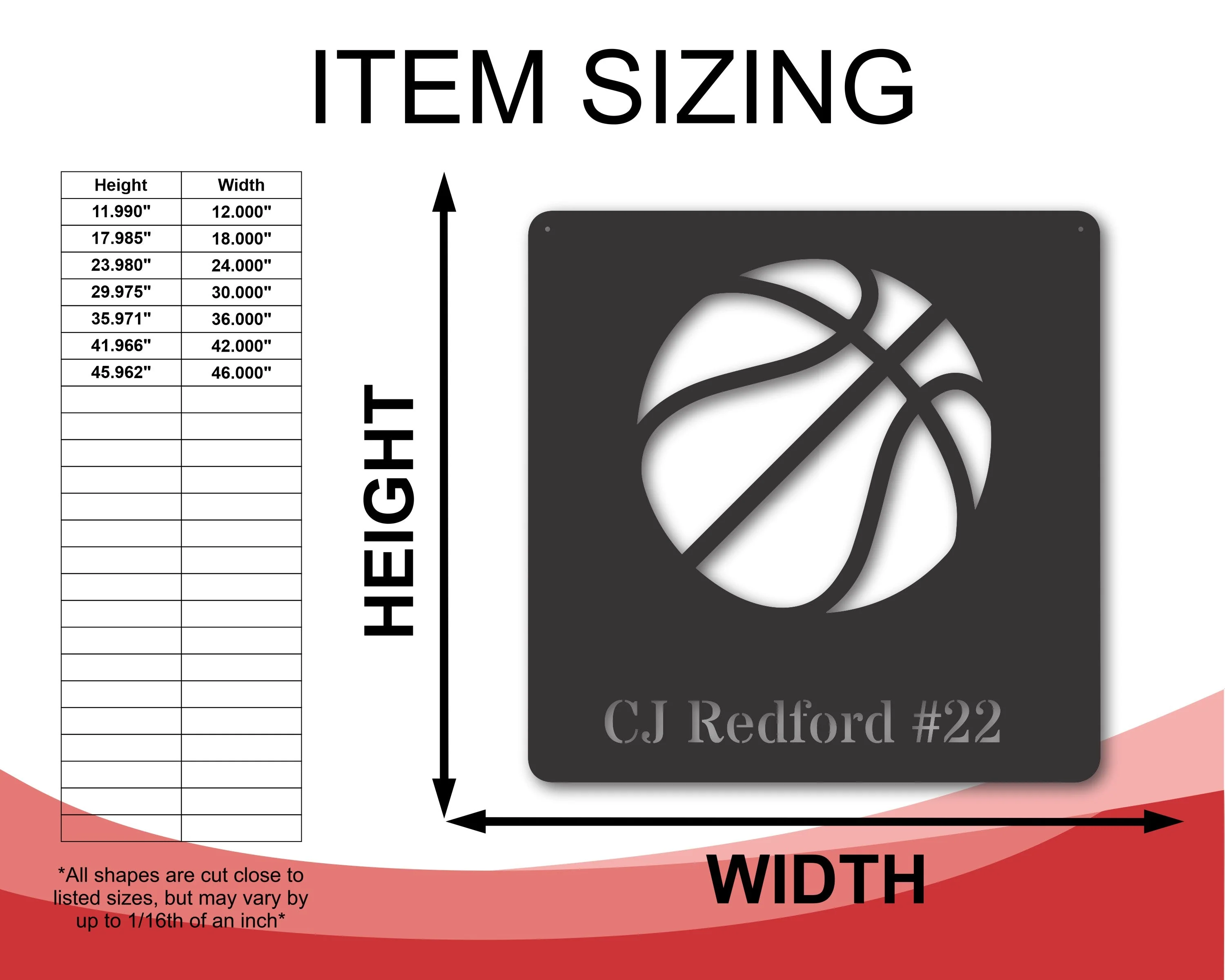 Metal Custom Basketball Name Wall Sign | Custom Basketball Wall Sign | Basketball Name Sign | 15 Color Options - Image 3