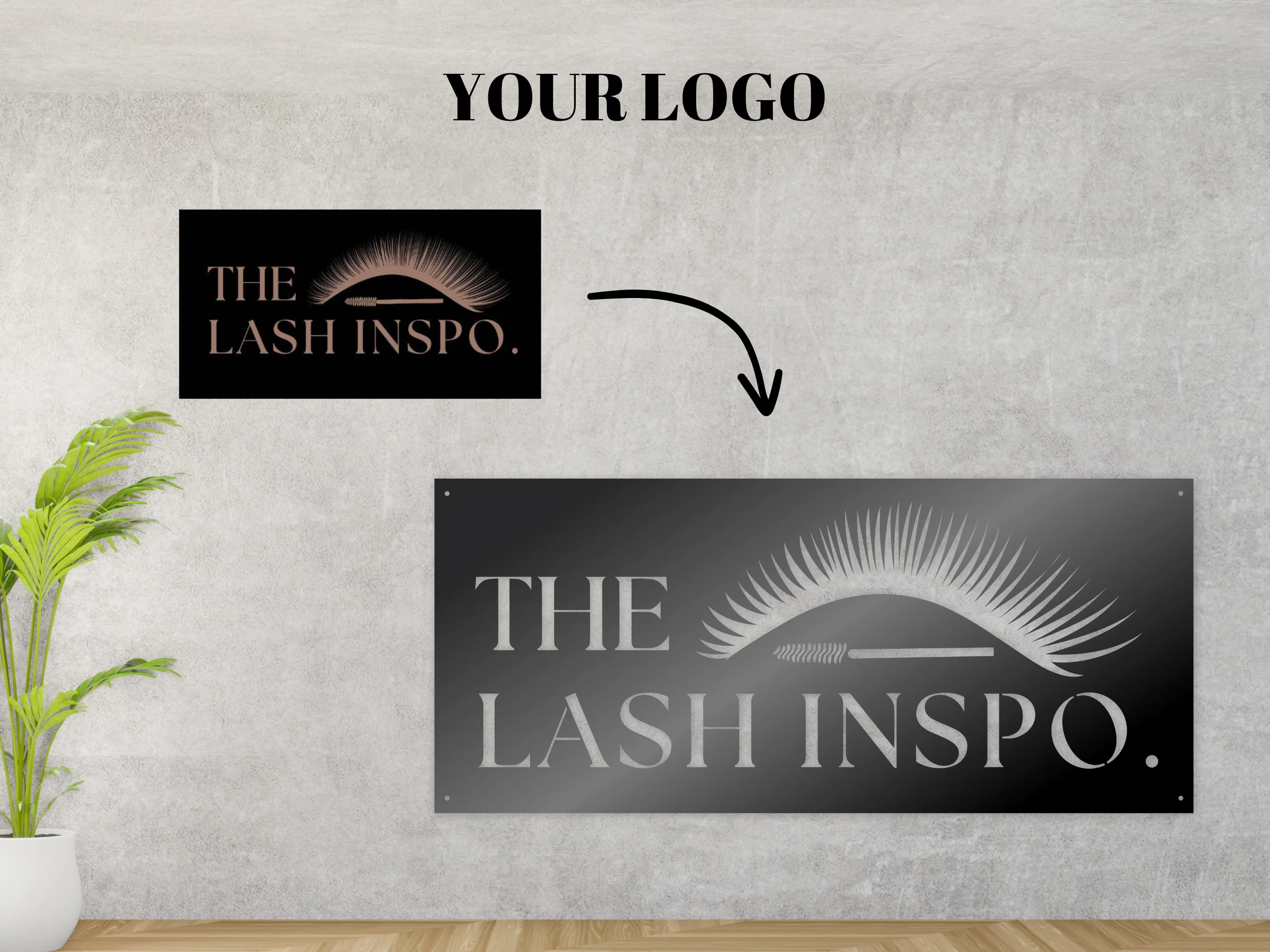 Metal Custom Business Sign | Custom Metal Business Logo Sign | 14 Color Options - Image 2