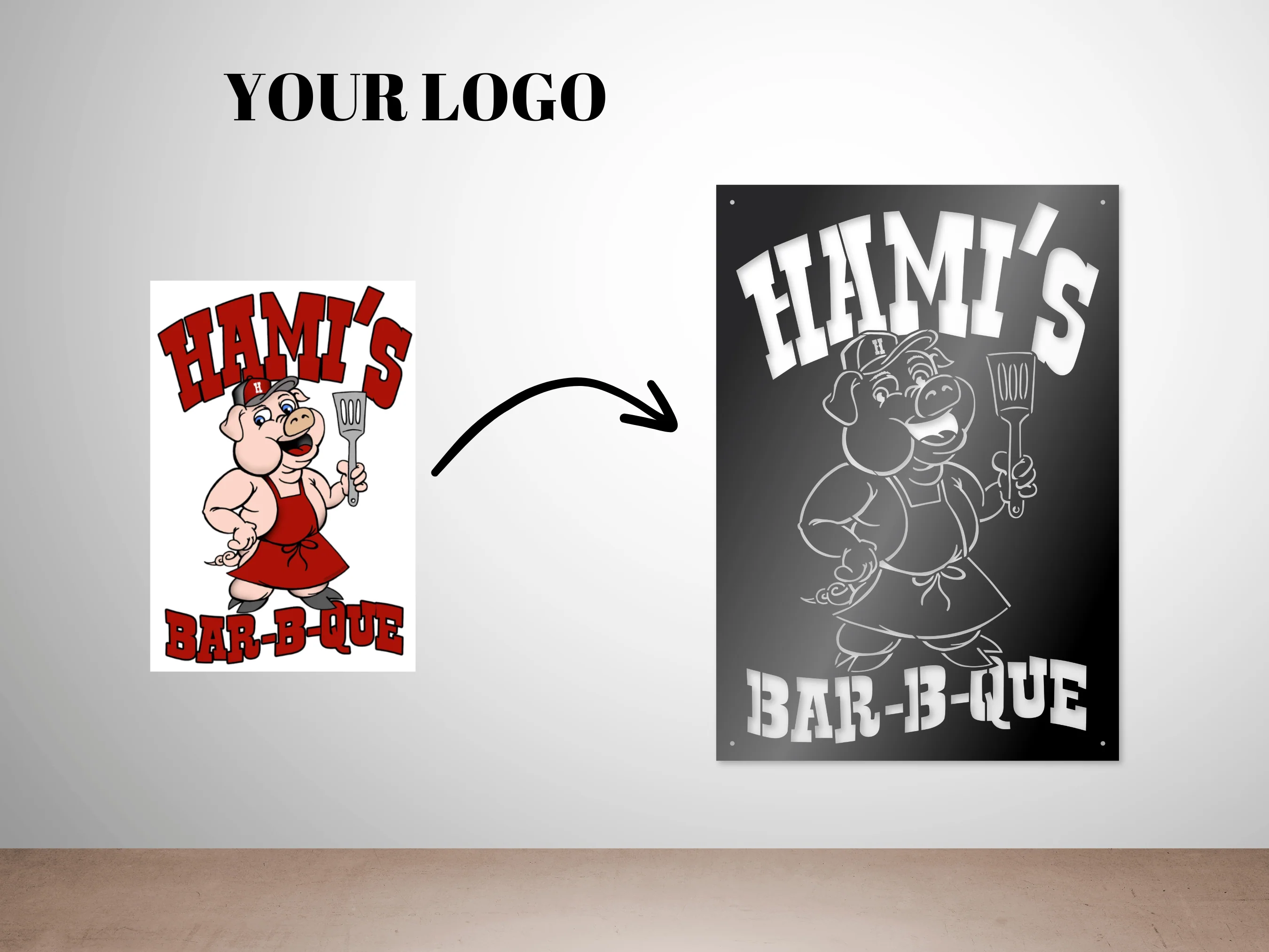 Metal Custom Business Sign | Custom Metal Business Logo Sign | 14 Color Options - Image 3