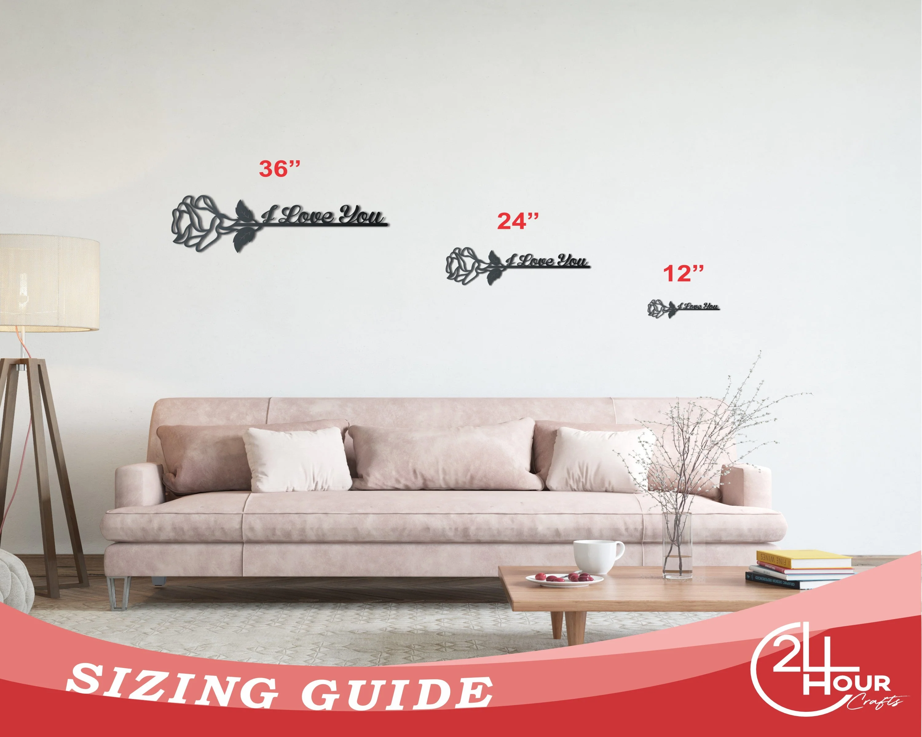 Metal Custom Rose Wall Art - Custom Metal Sign - 14 Color Options - Image 3