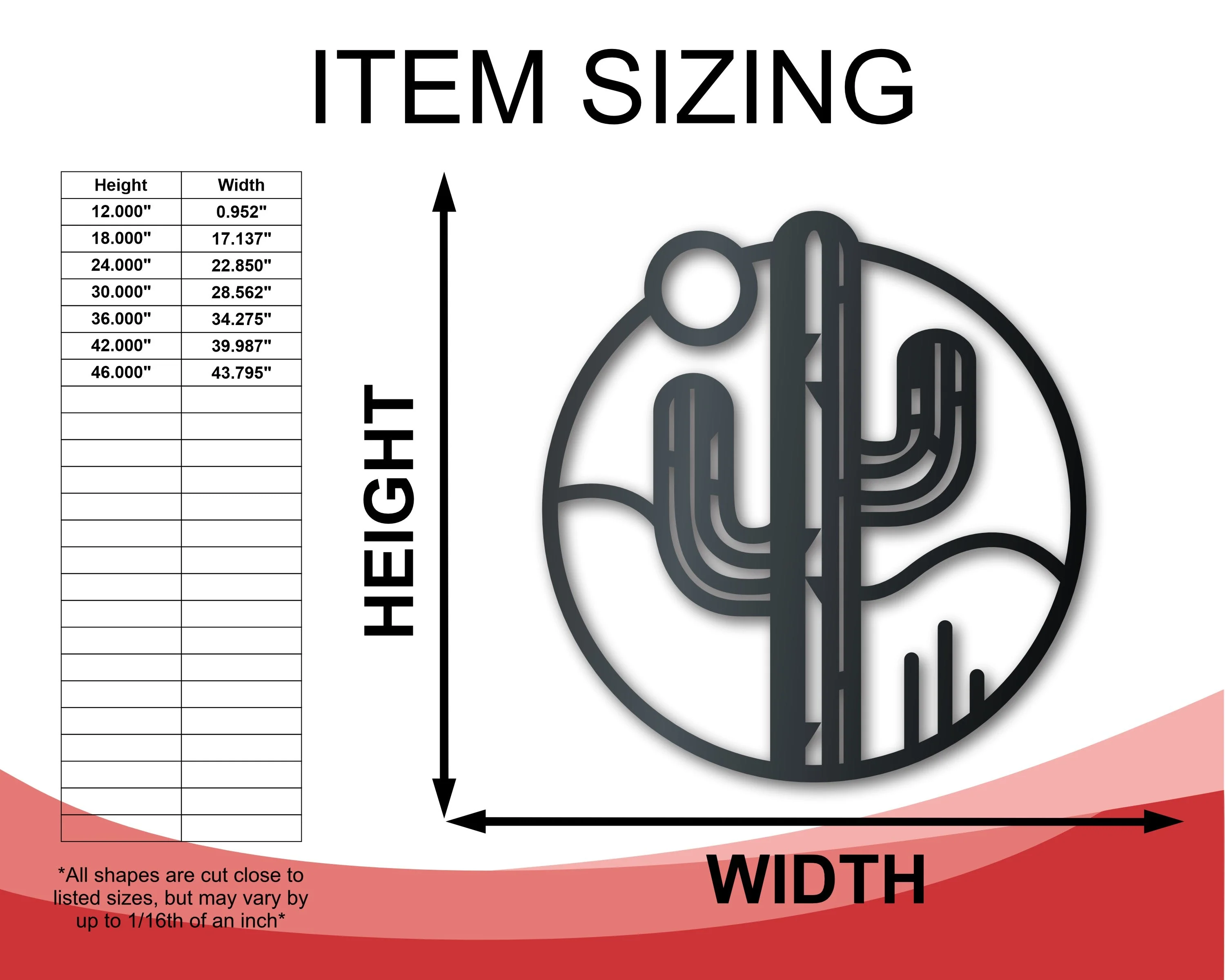 Metal Desert Cactus Wall Art | Indoor Outdoor | Up to 46" | Over 20 Color Options - Image 2