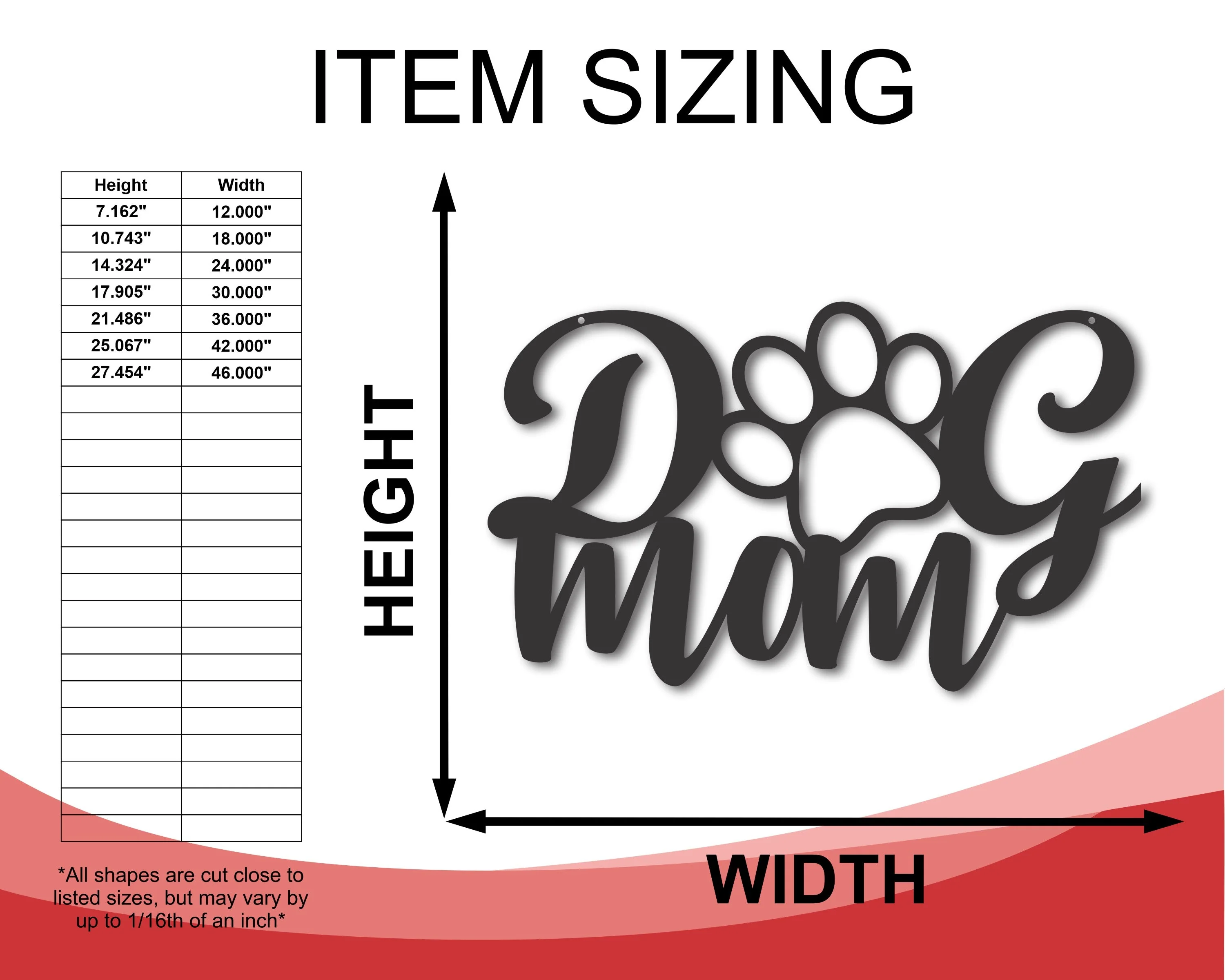 Metal Dog Mom Wall Art | Custom Metal Dog Mom Sign | 15 Color Options - Image 3