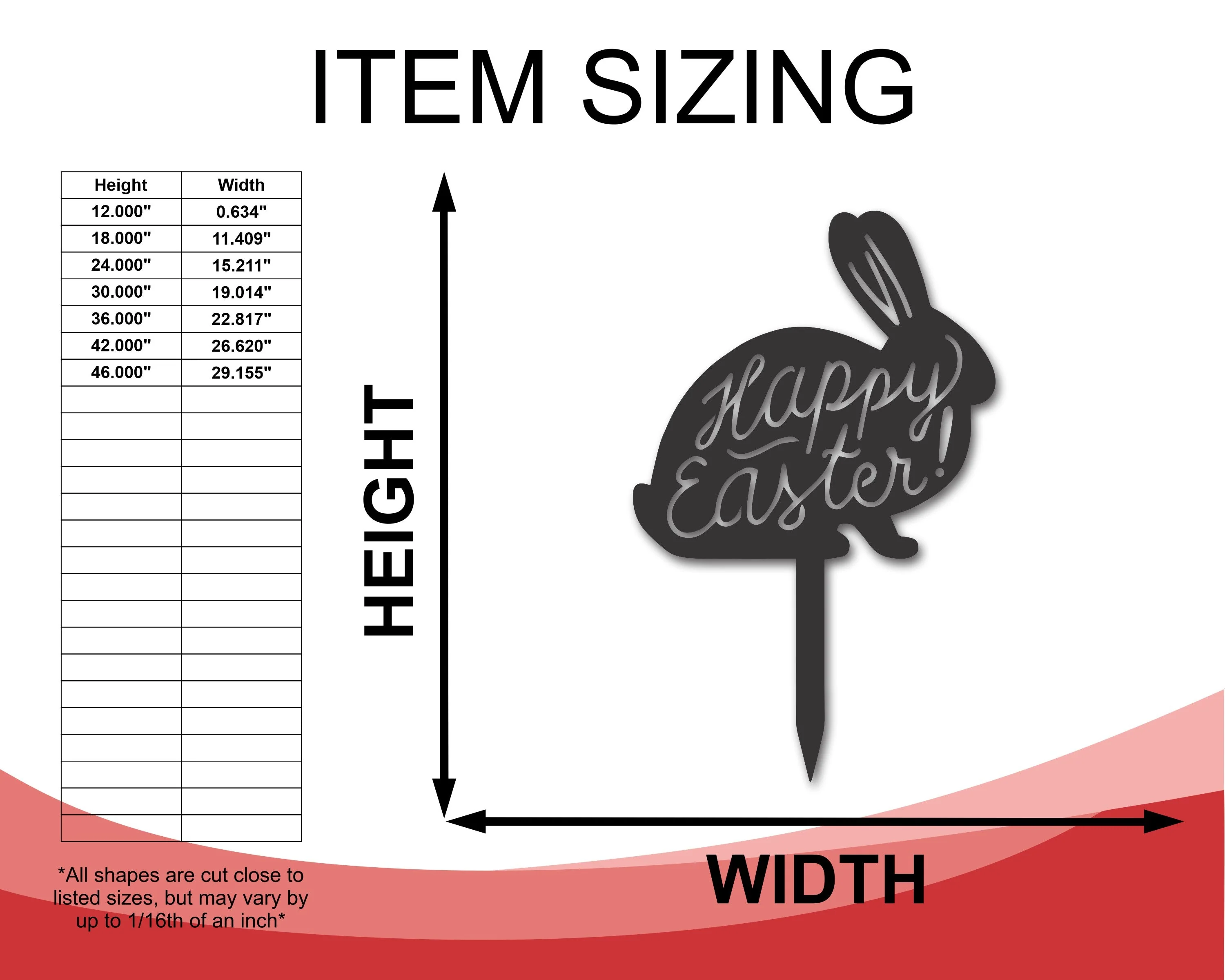 Metal Easter Bunny Yard Stake | Metal Bunny Garden Stake | 15 Color Options - Image 3