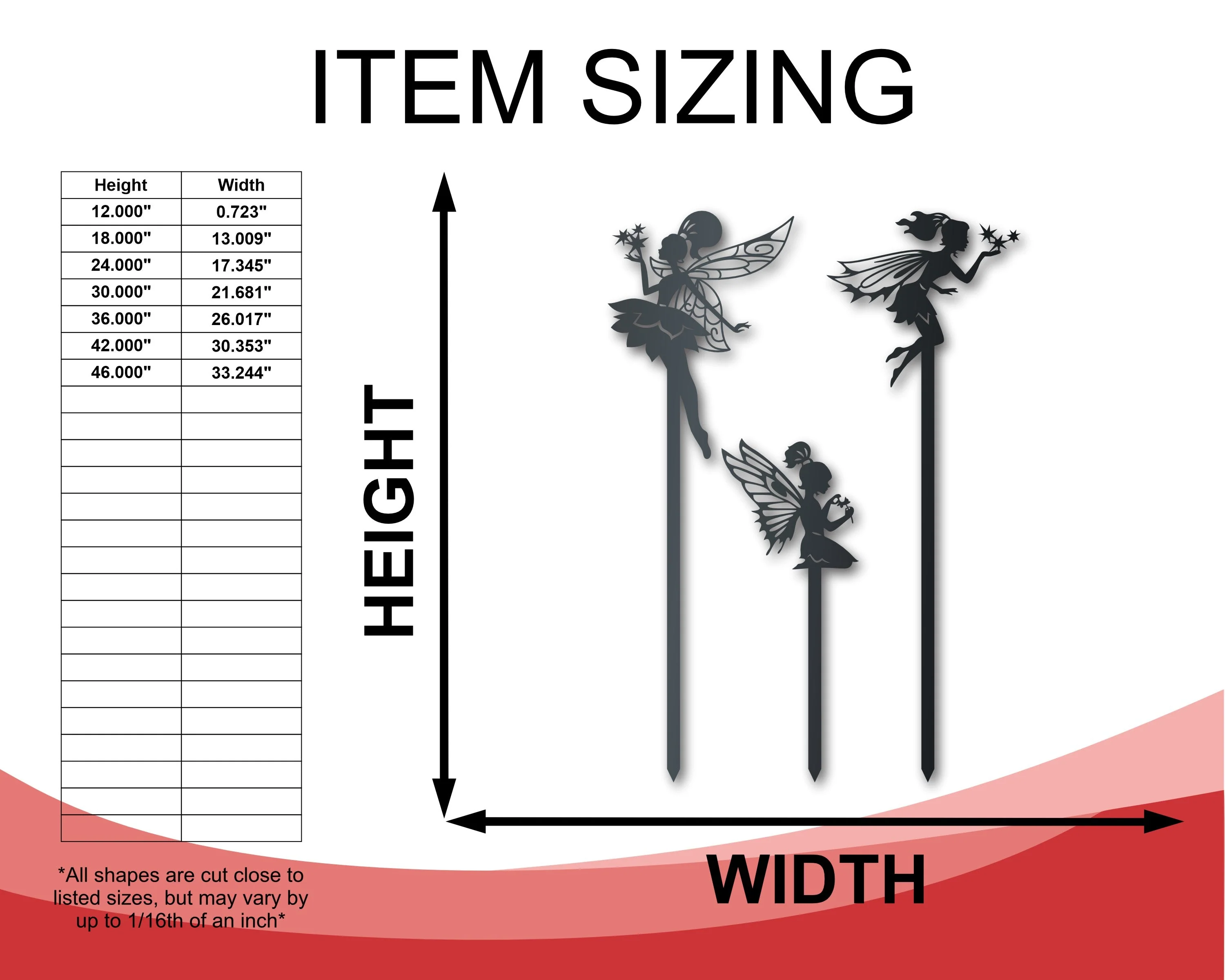 Metal Fairy Garden Stakes | Metal Garden Set | Outdoor | Up to 24" | Over 20 Color Options - Image 2