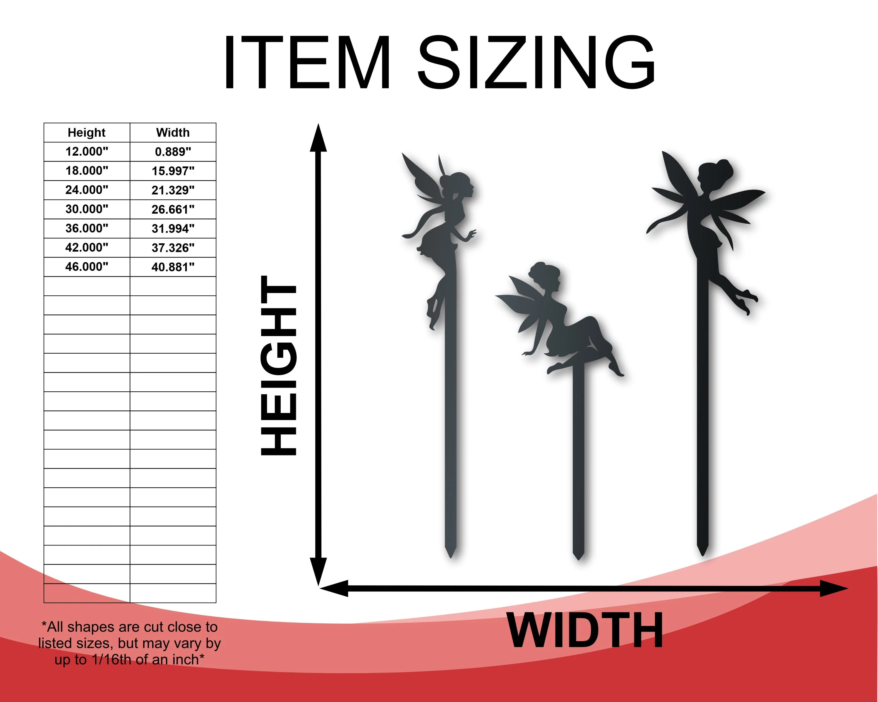 Metal Fairy Garden Stakes | Metal Garden Set | Outdoor | Up to 24" | Over 20 Color Options - Image 2