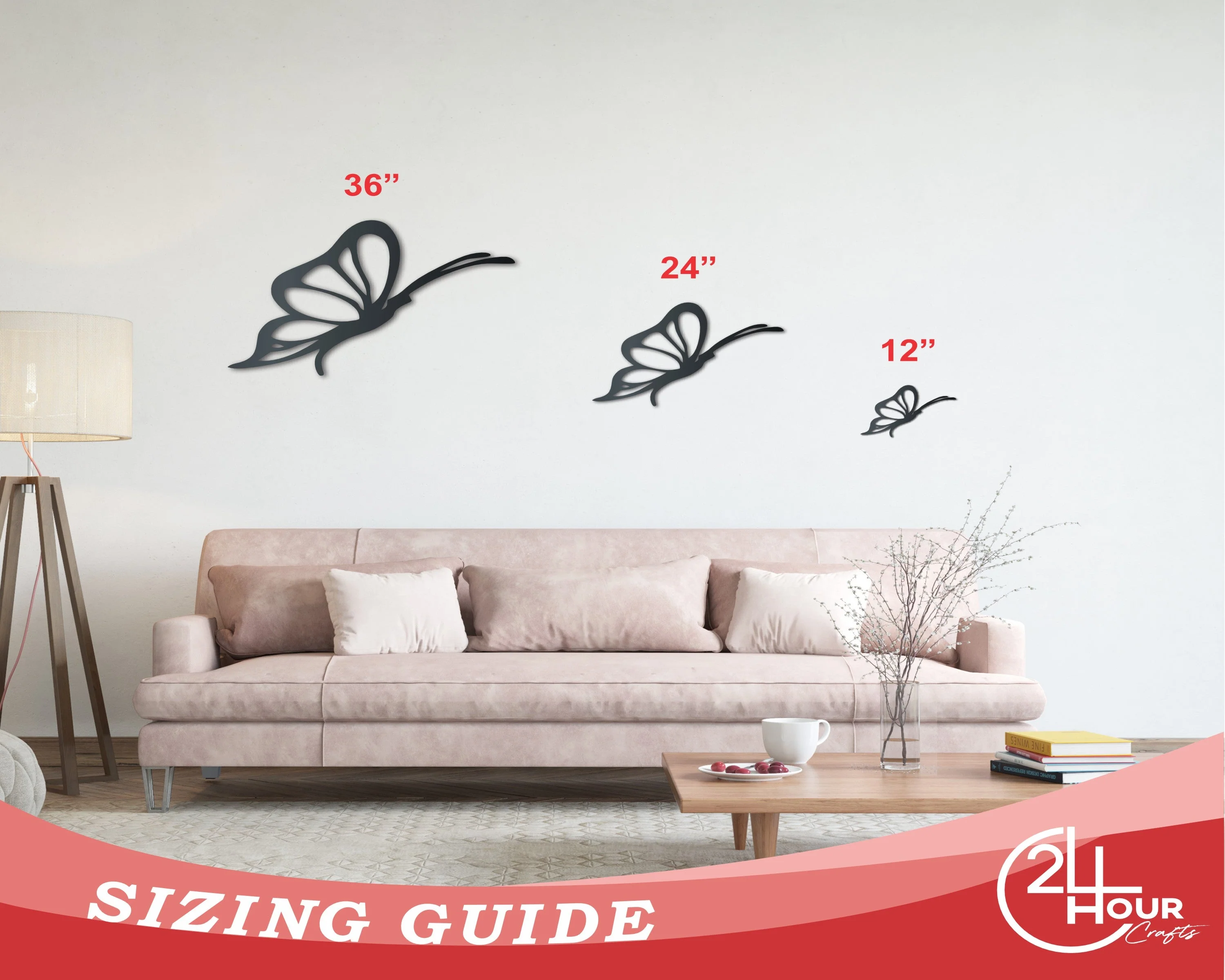 Metal Flying Butterfly Wall Art - 20 Color Options - Image 3