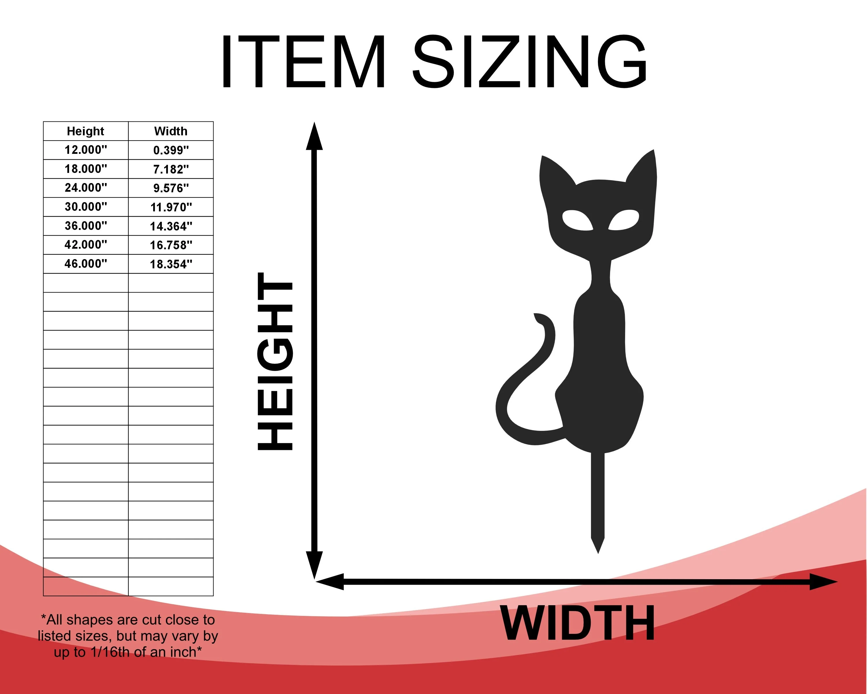 Metal Halloween Cat Garden Stakes | Set of 3 | Up to 46" | Over 20 Color Options - Image 3