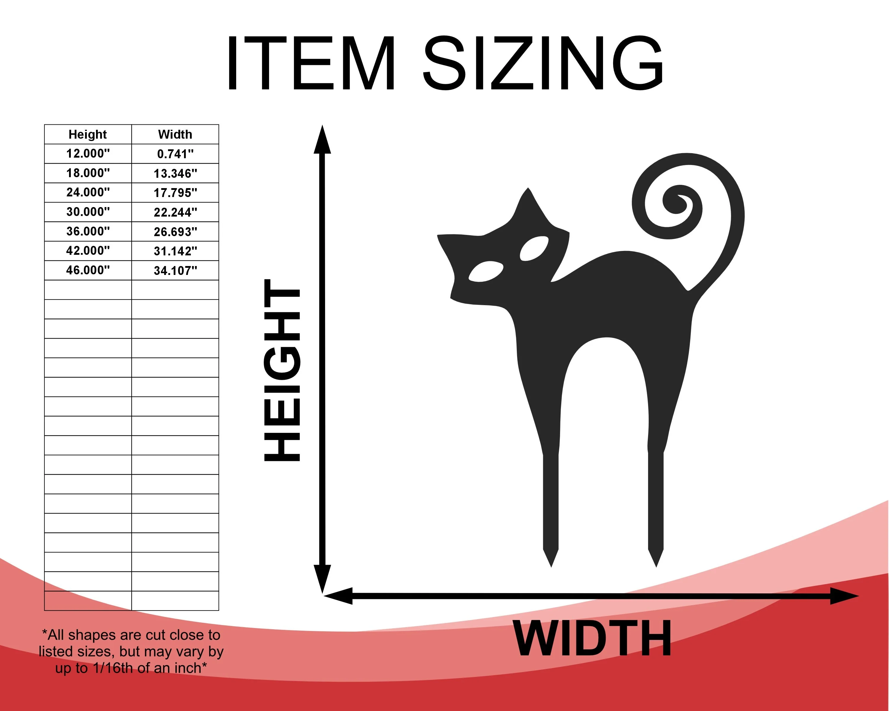 Metal Halloween Cat Garden Stakes | Set of 3 | Up to 46" | Over 20 Color Options - Image 4