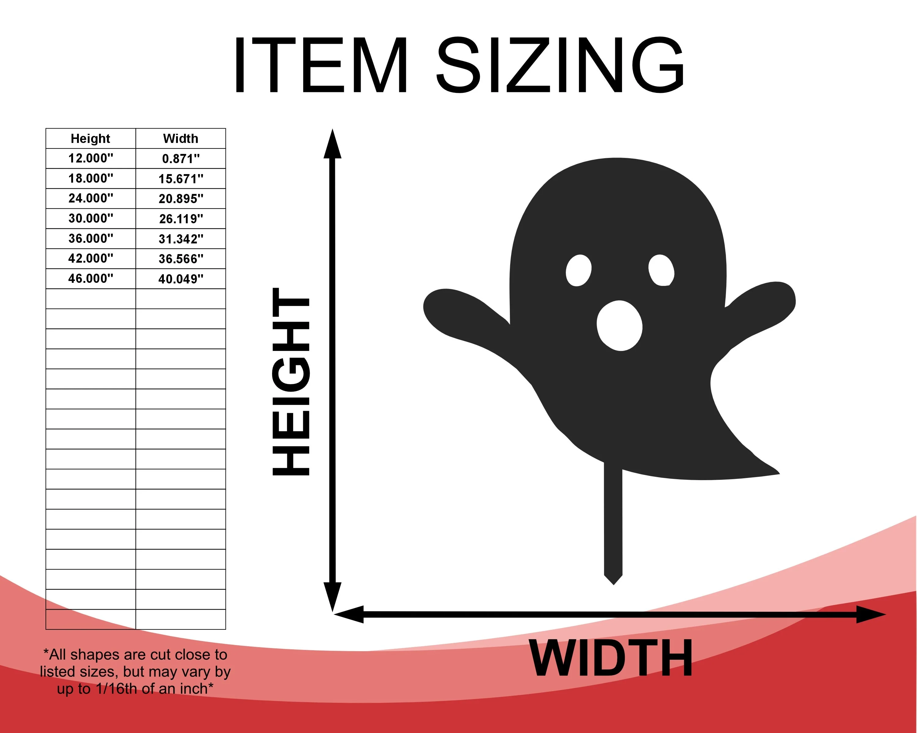 Metal Halloween Ghosts Garden Stakes | Set of 3 | Up to 46" | Over 20 Color Options - Image 3